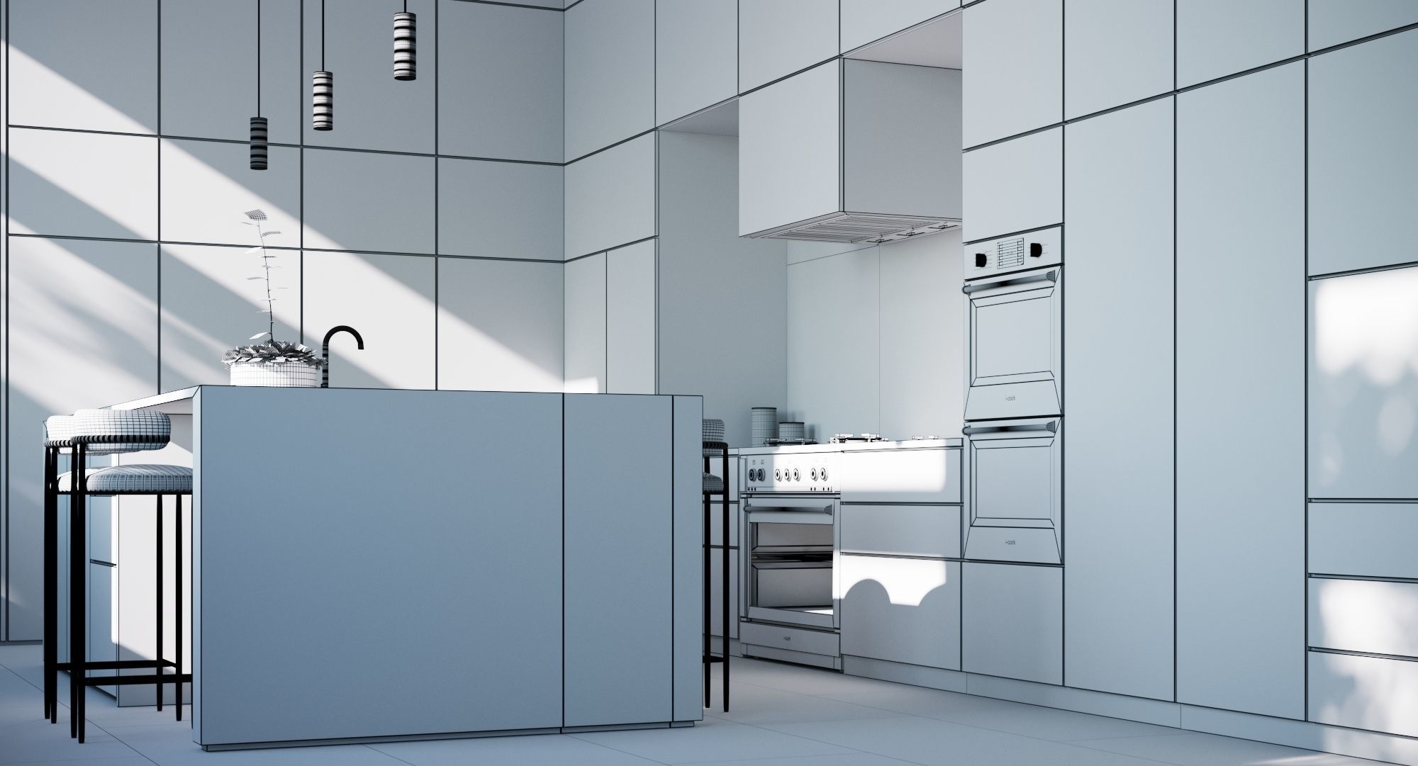 Luxury Modern Kitchen 3D model_17