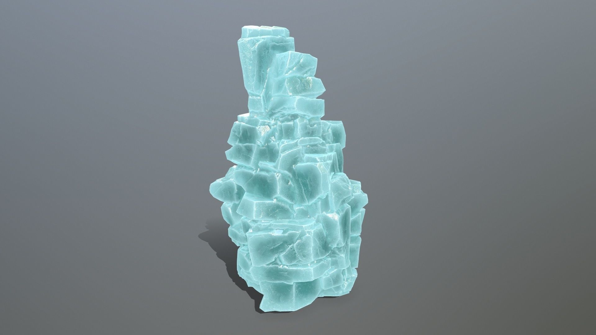 ice cliff Low-poly 3D model_10