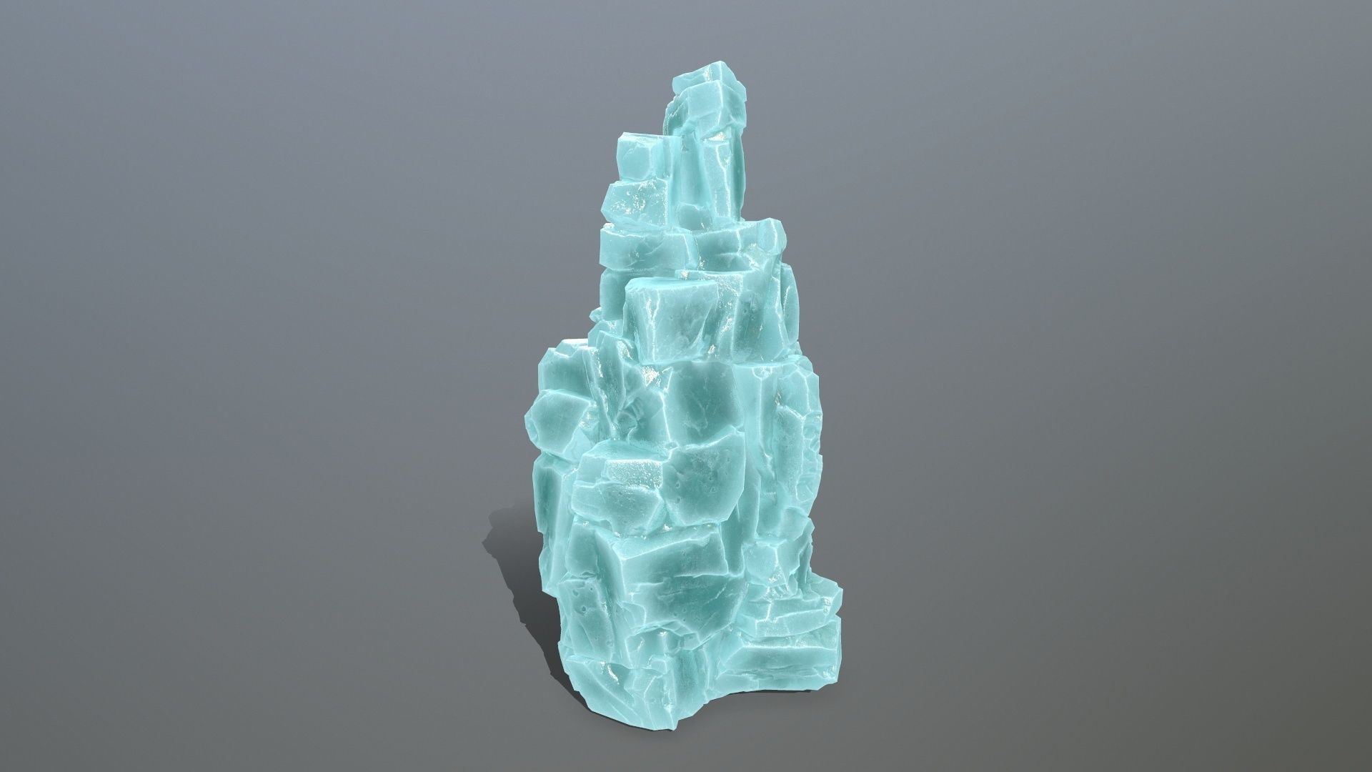 ice cliff Low-poly 3D model_14