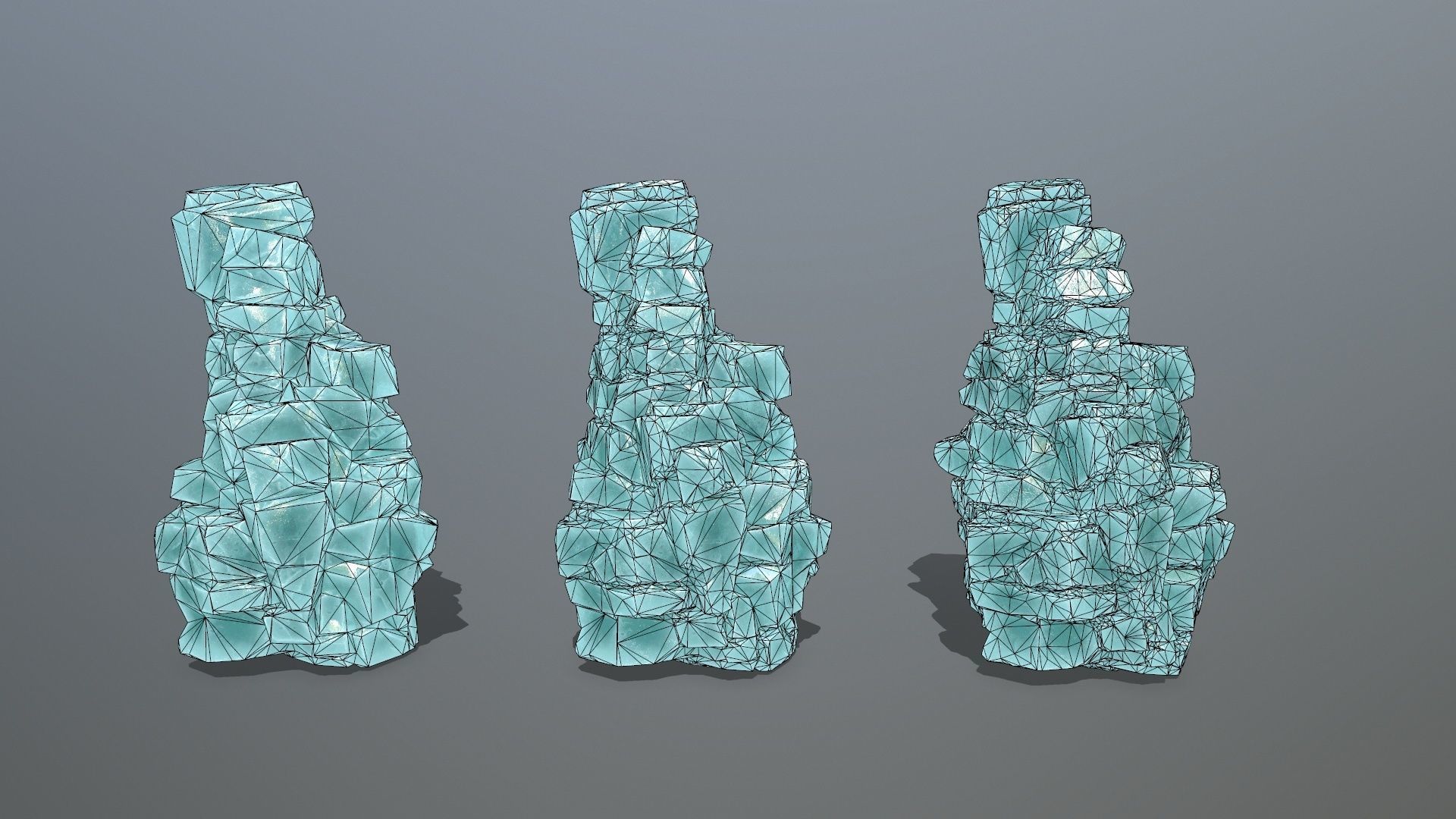 ice cliff Low-poly 3D model_19