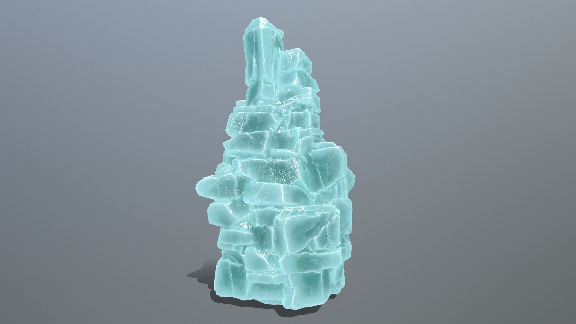 ice cliff Low-poly 3D model_9