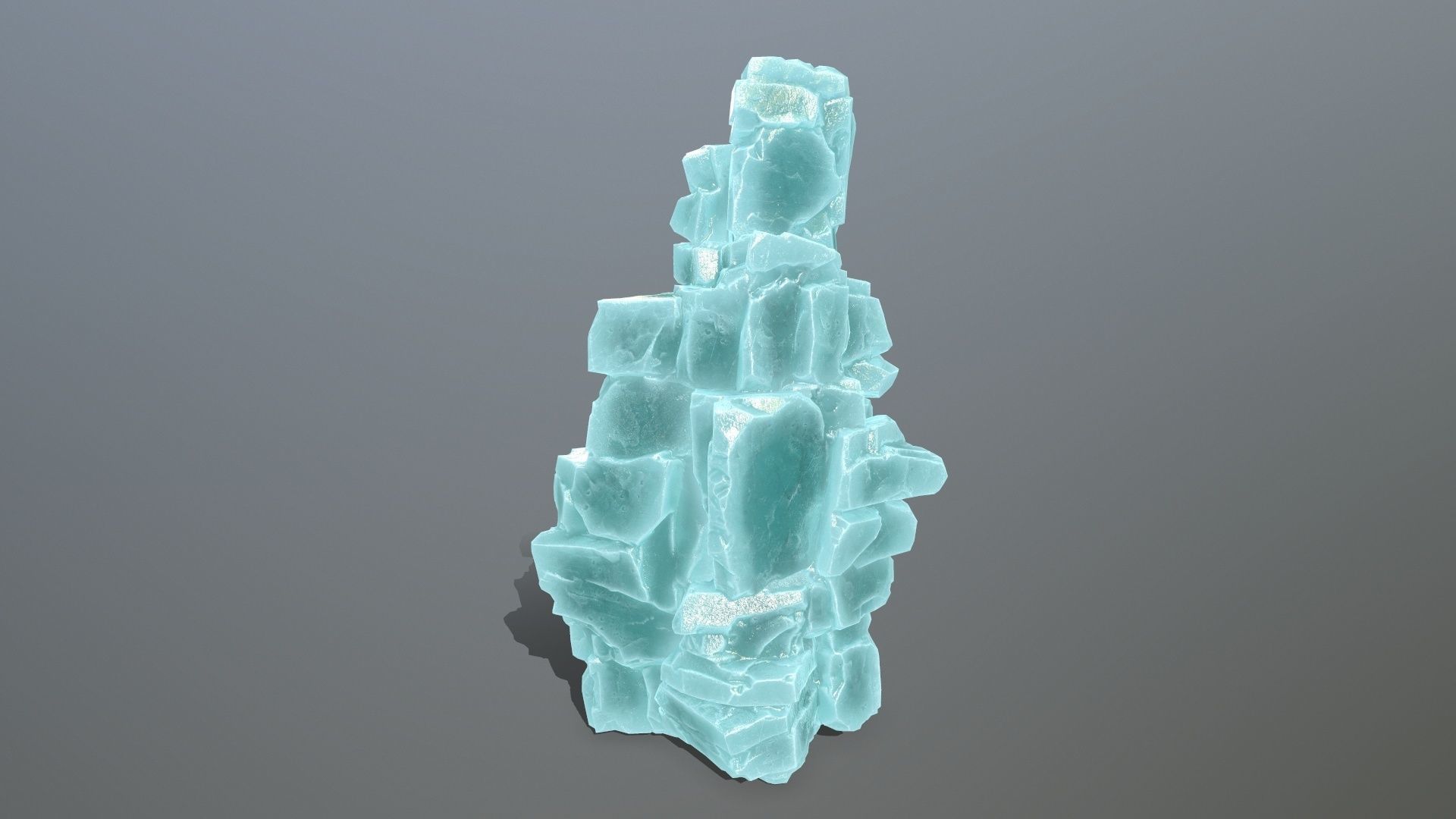 ice cliff Low-poly 3D model_13