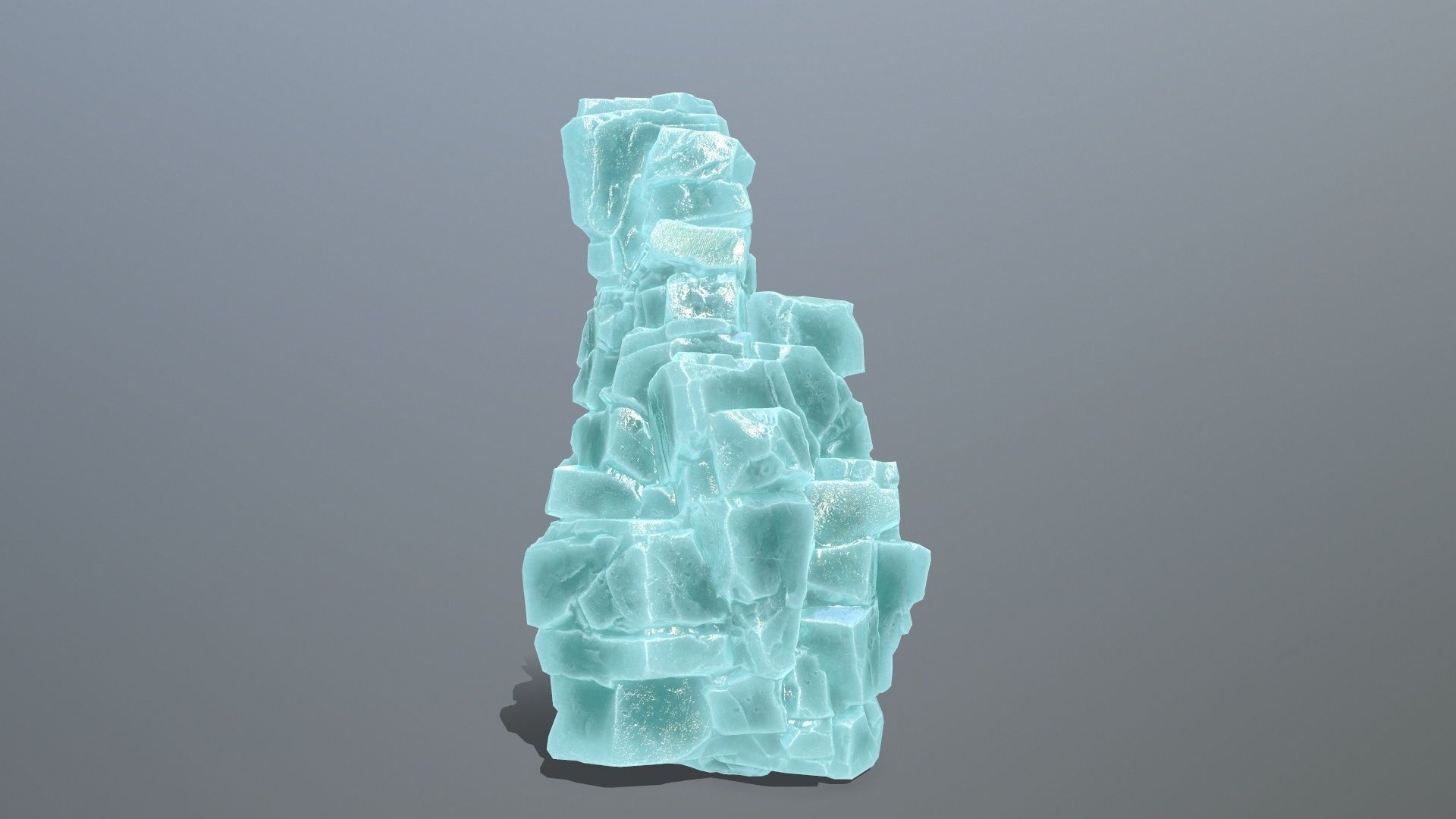ice cliff Low-poly 3D model_3