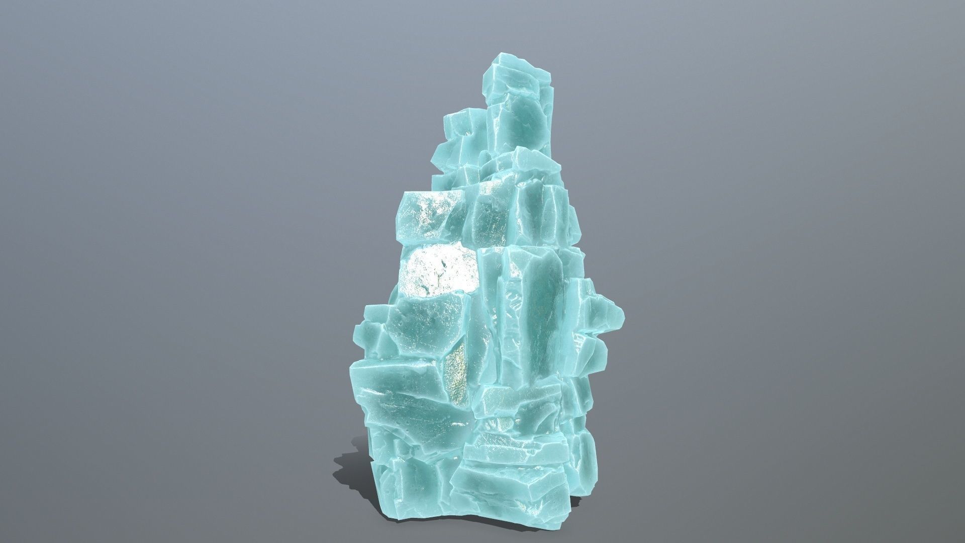 ice cliff Low-poly 3D model_6