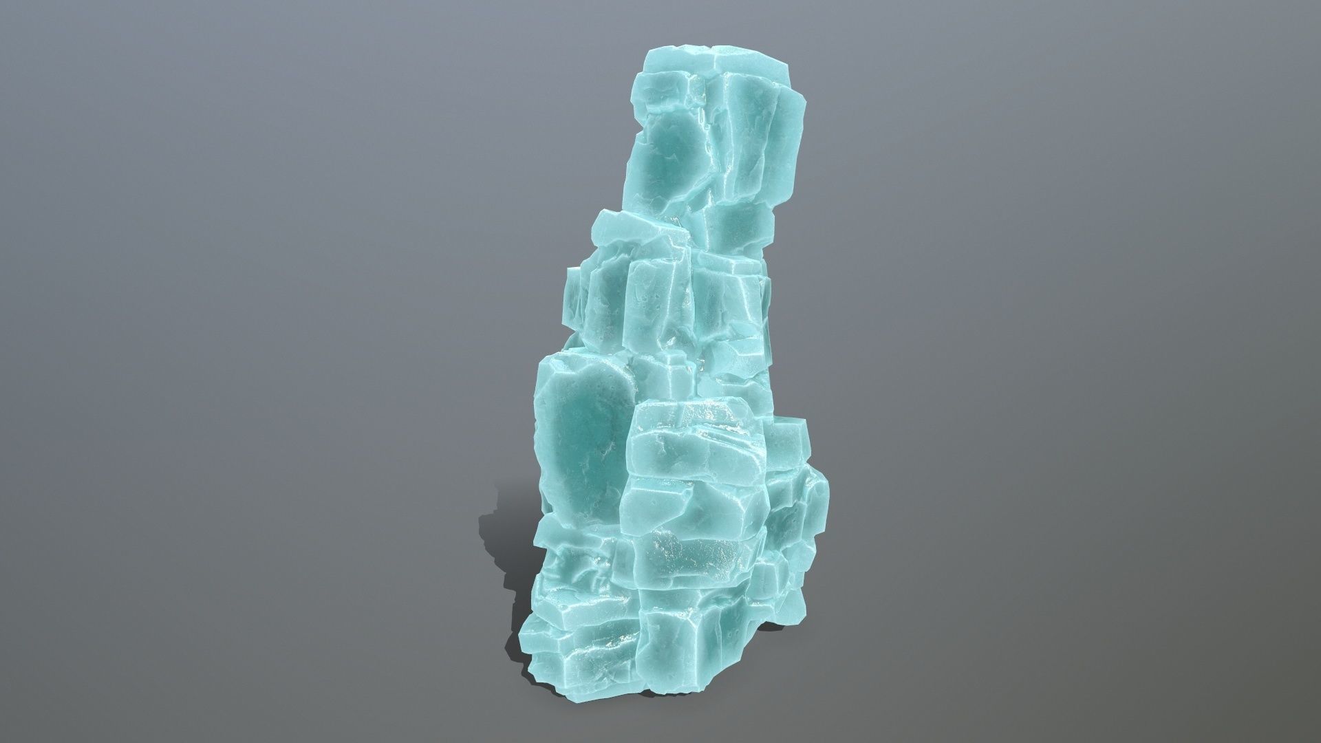 ice cliff Low-poly 3D model_12