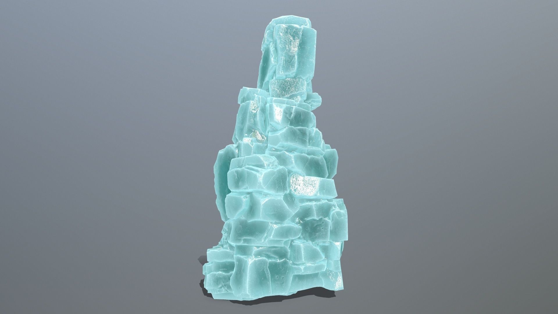 ice cliff Low-poly 3D model_8