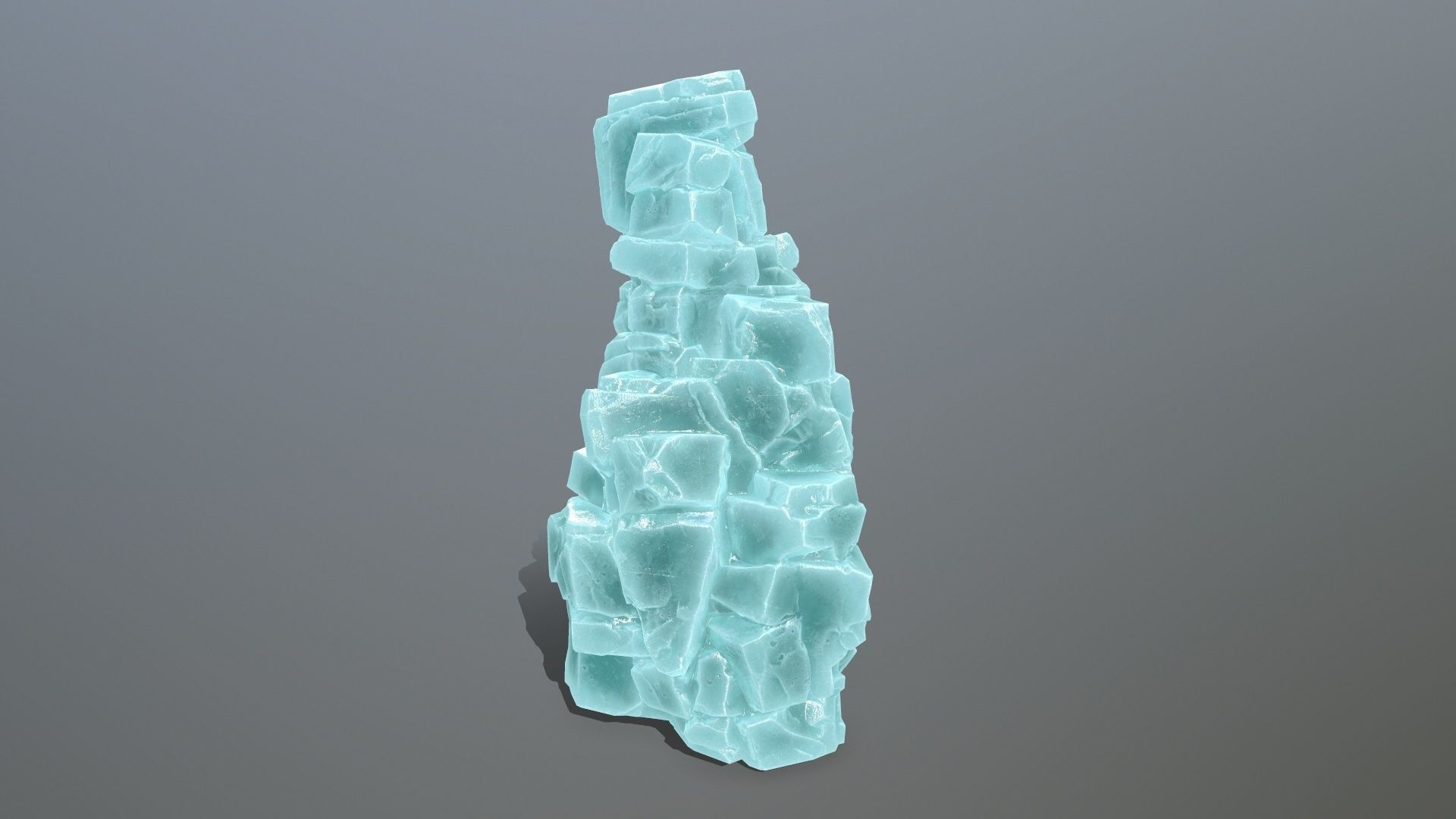 ice cliff Low-poly 3D model_15