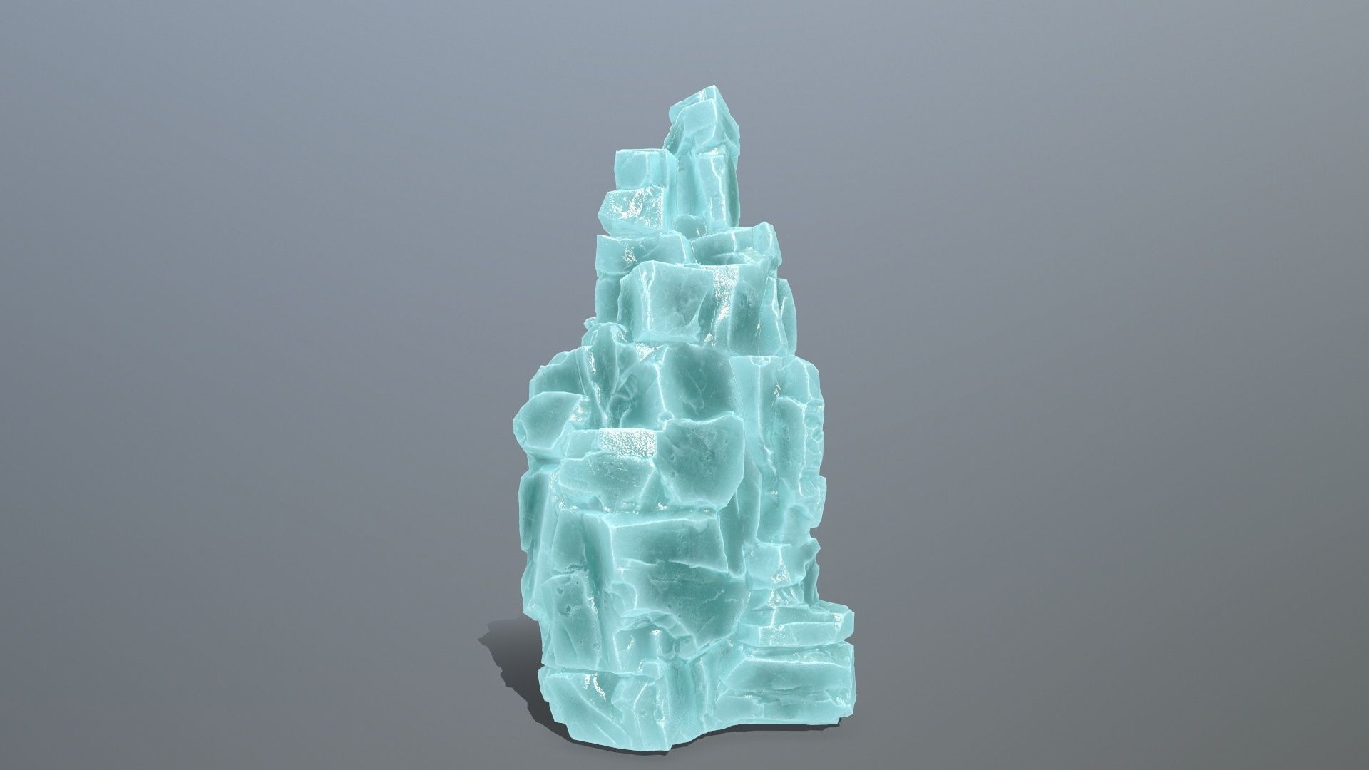 ice cliff Low-poly 3D model_5