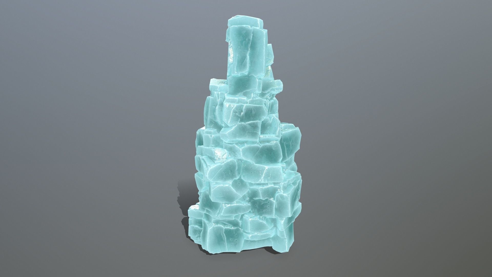 ice cliff Low-poly 3D model_11