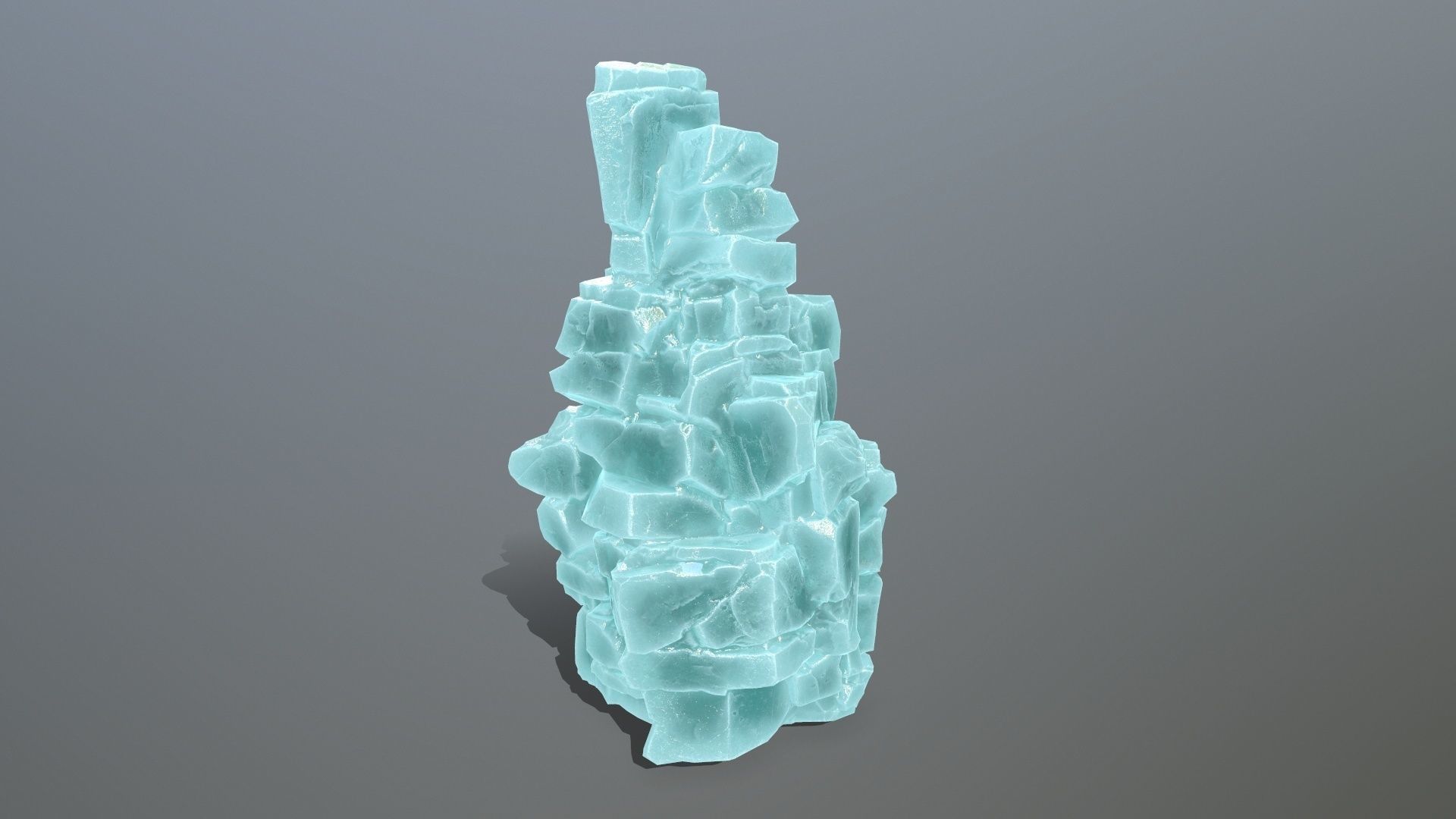 ice cliff Low-poly 3D model_16