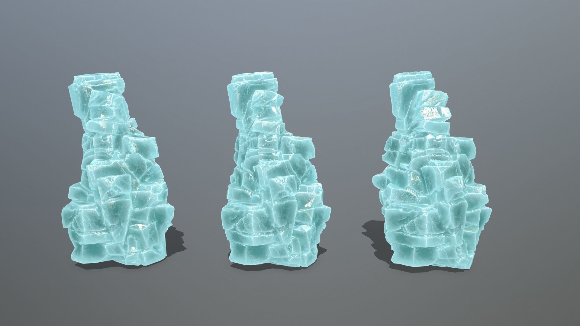ice cliff Low-poly 3D model_18