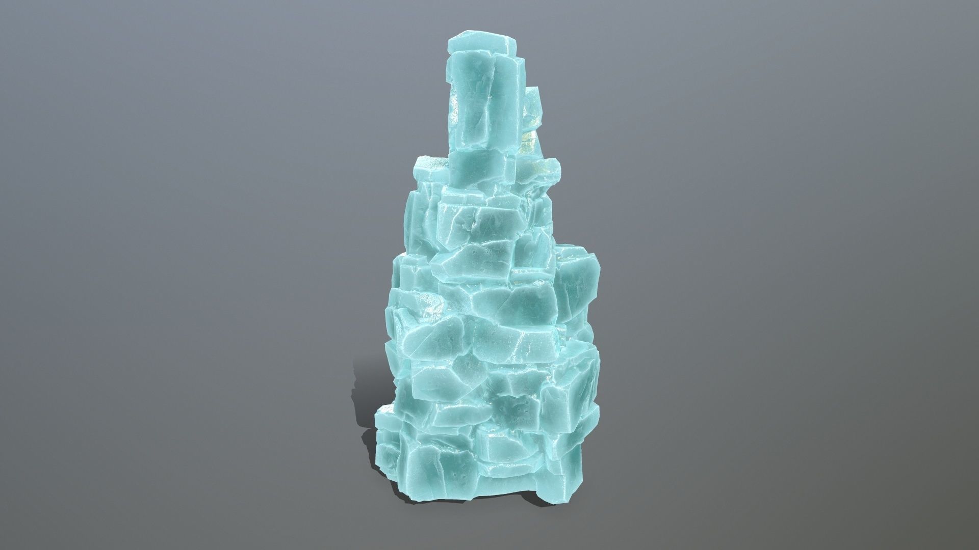 ice cliff Low-poly 3D model_17