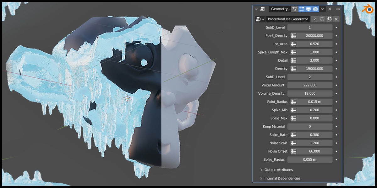 Procedural Ice Generator For Blender 3D model_5