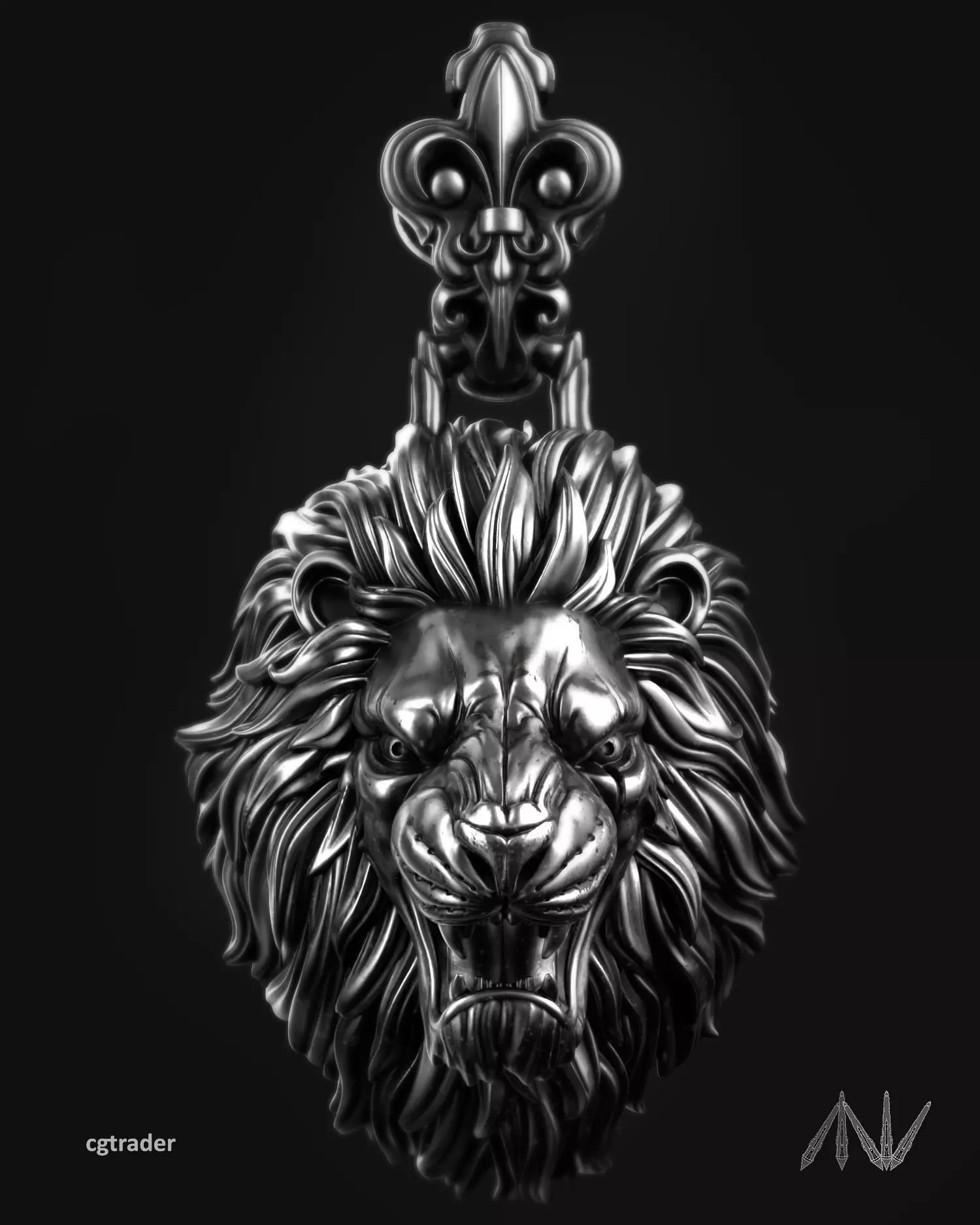 Lion Kings Pendant 3D print model
