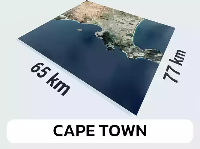 Cape Town South Africa City Landscape 3D Model