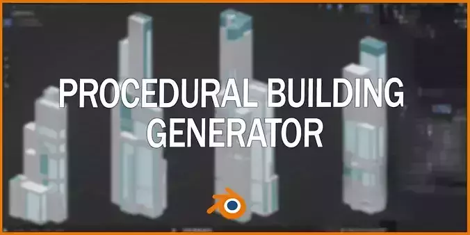 Procedural Building Generator For Blender Low-poly 3D model