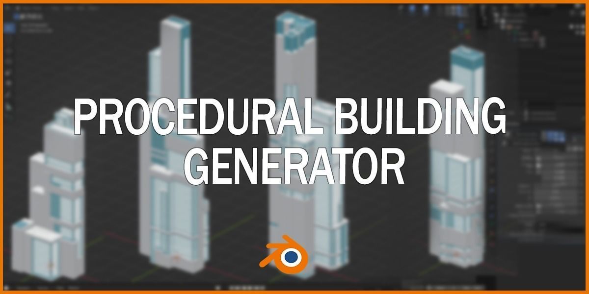 3D model Procedural Building Generator For Blender VR / AR / low-poly ...