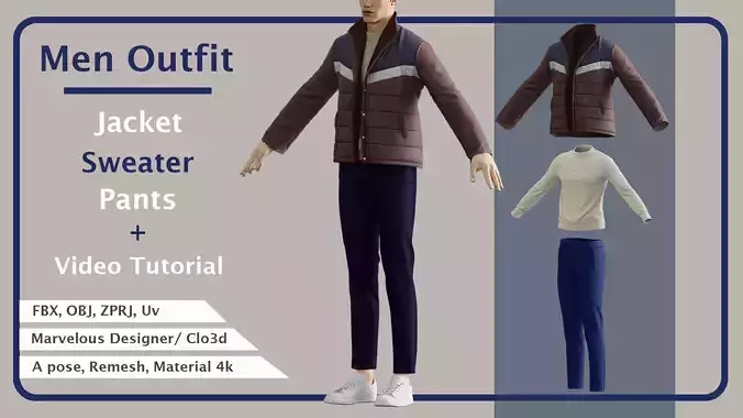 Men Chic Classic Outfit with marvelous PLUS Video tutorial