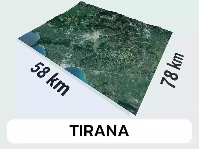 Tirana Albania City Landscape 3D Model