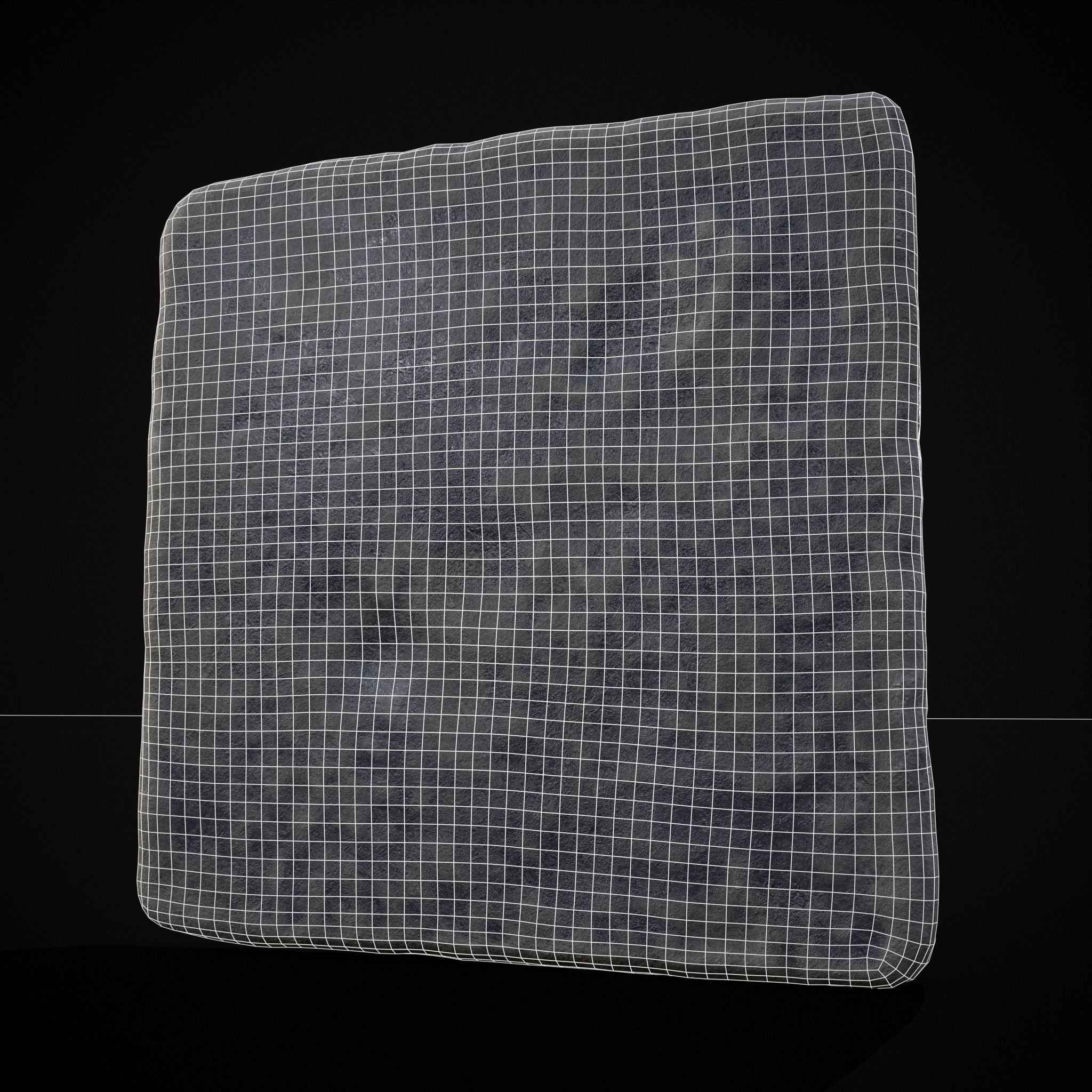 Musicians Relief Sculpture Low-poly 3D model_6