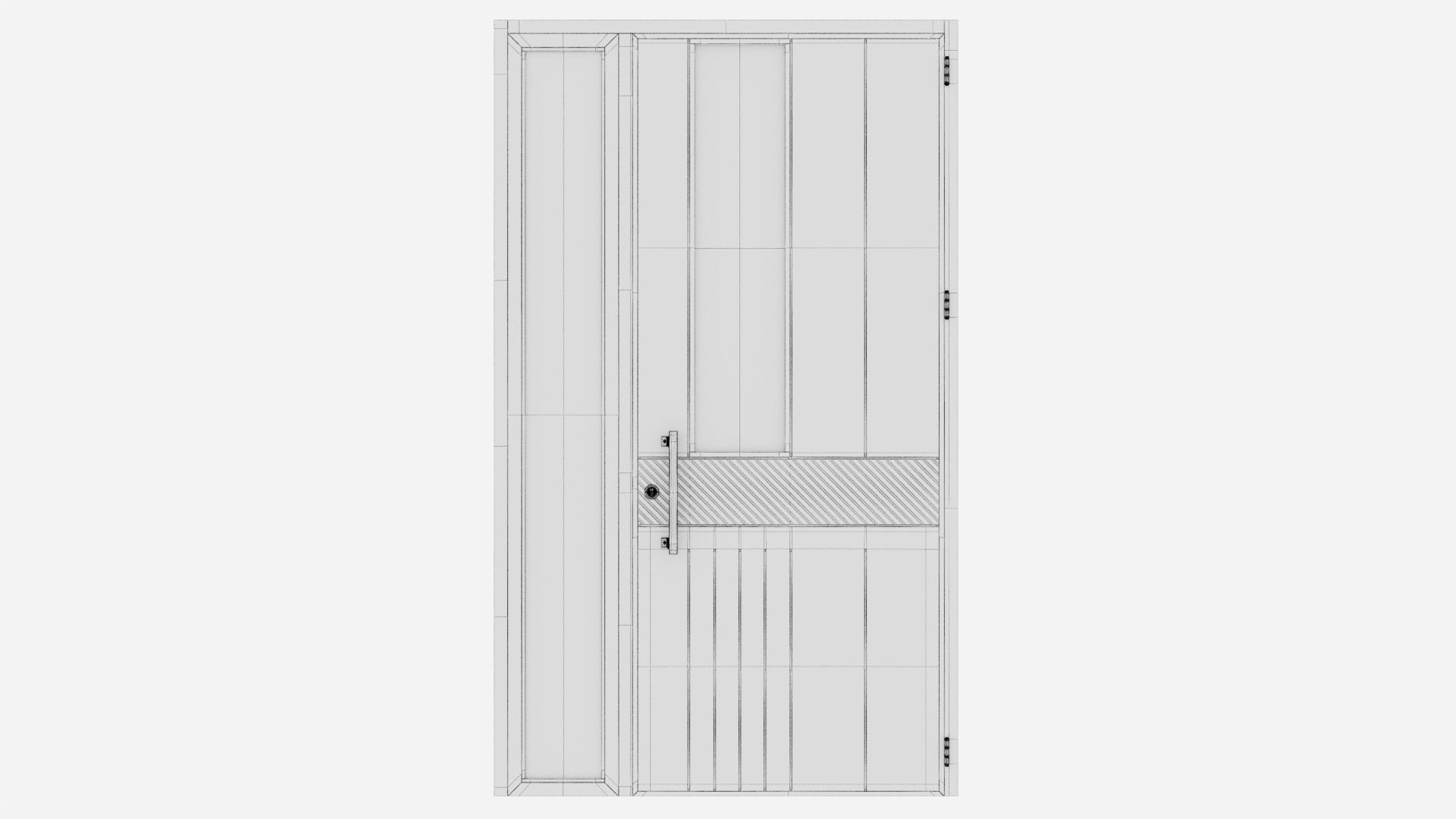 Aluminium door 282 3D model_6