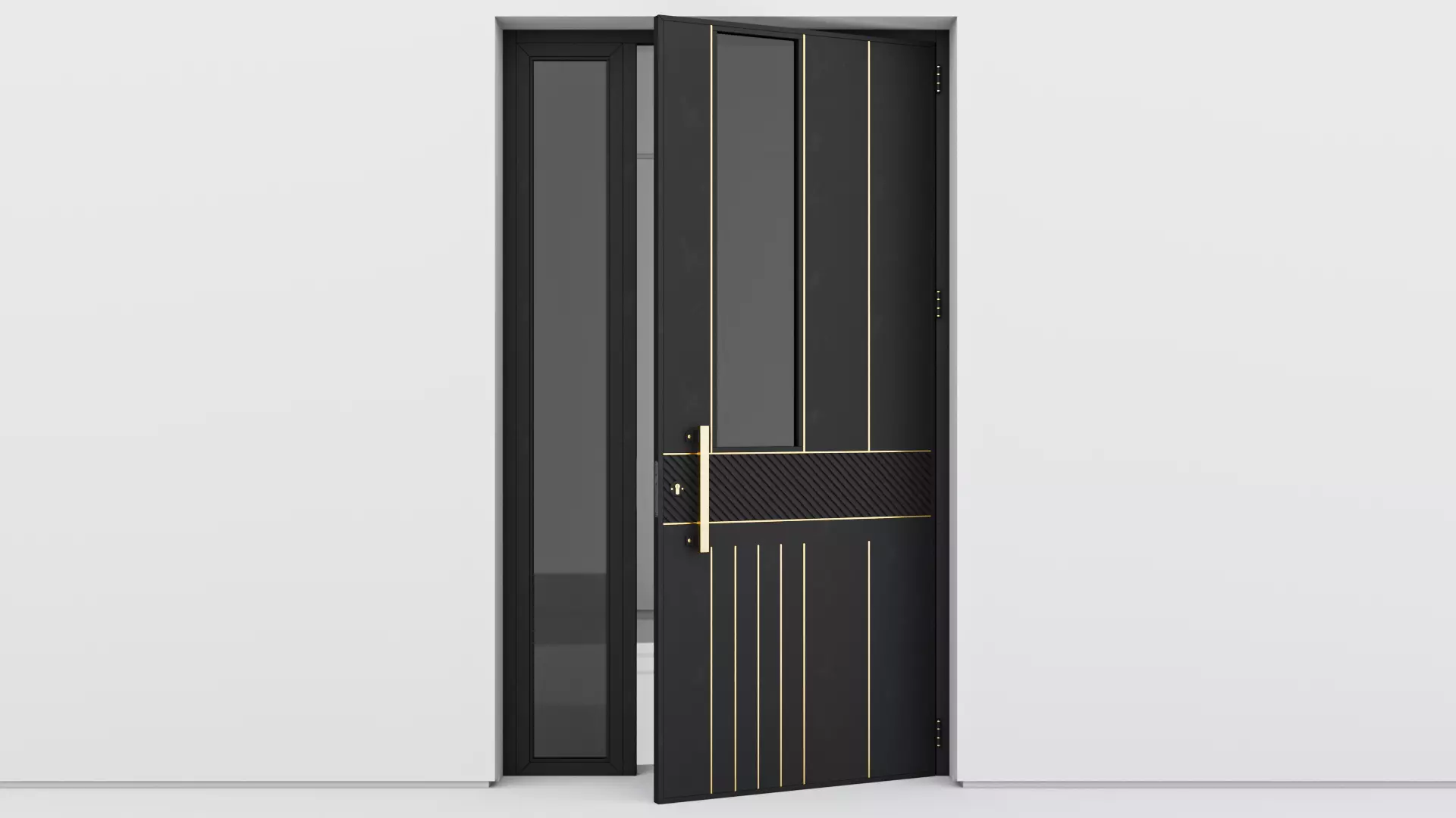 Aluminium door 282 3D model_0