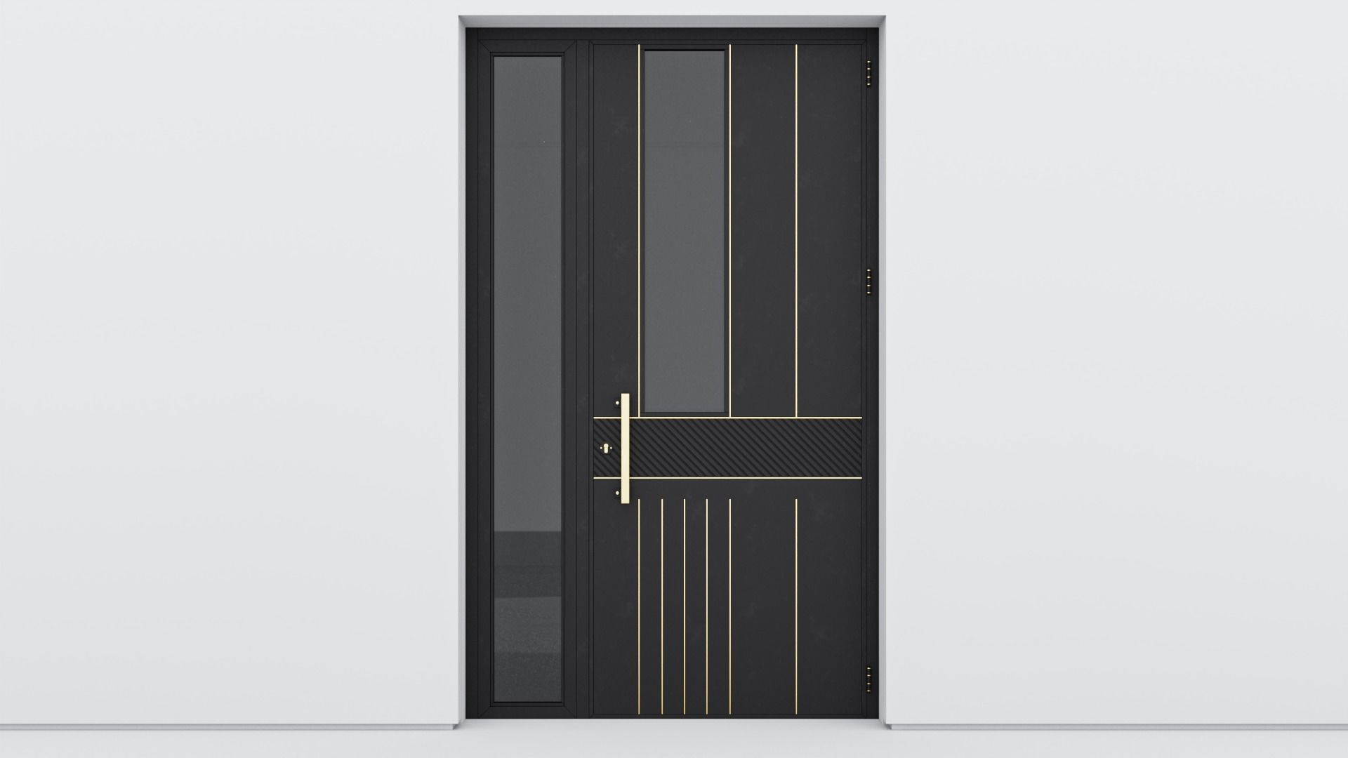 Aluminium door 282 3D model_1