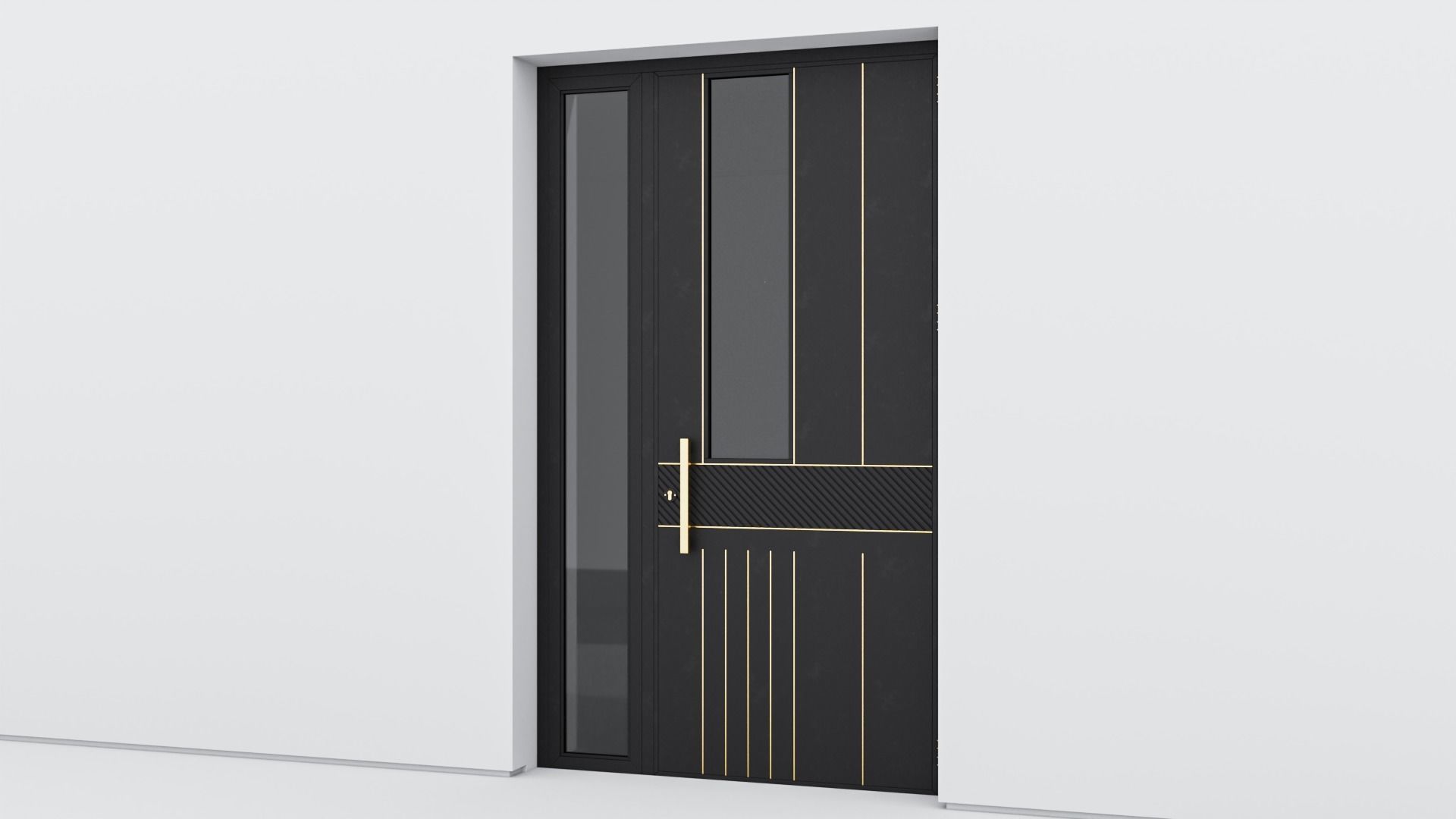 Aluminium door 282 3D model_2