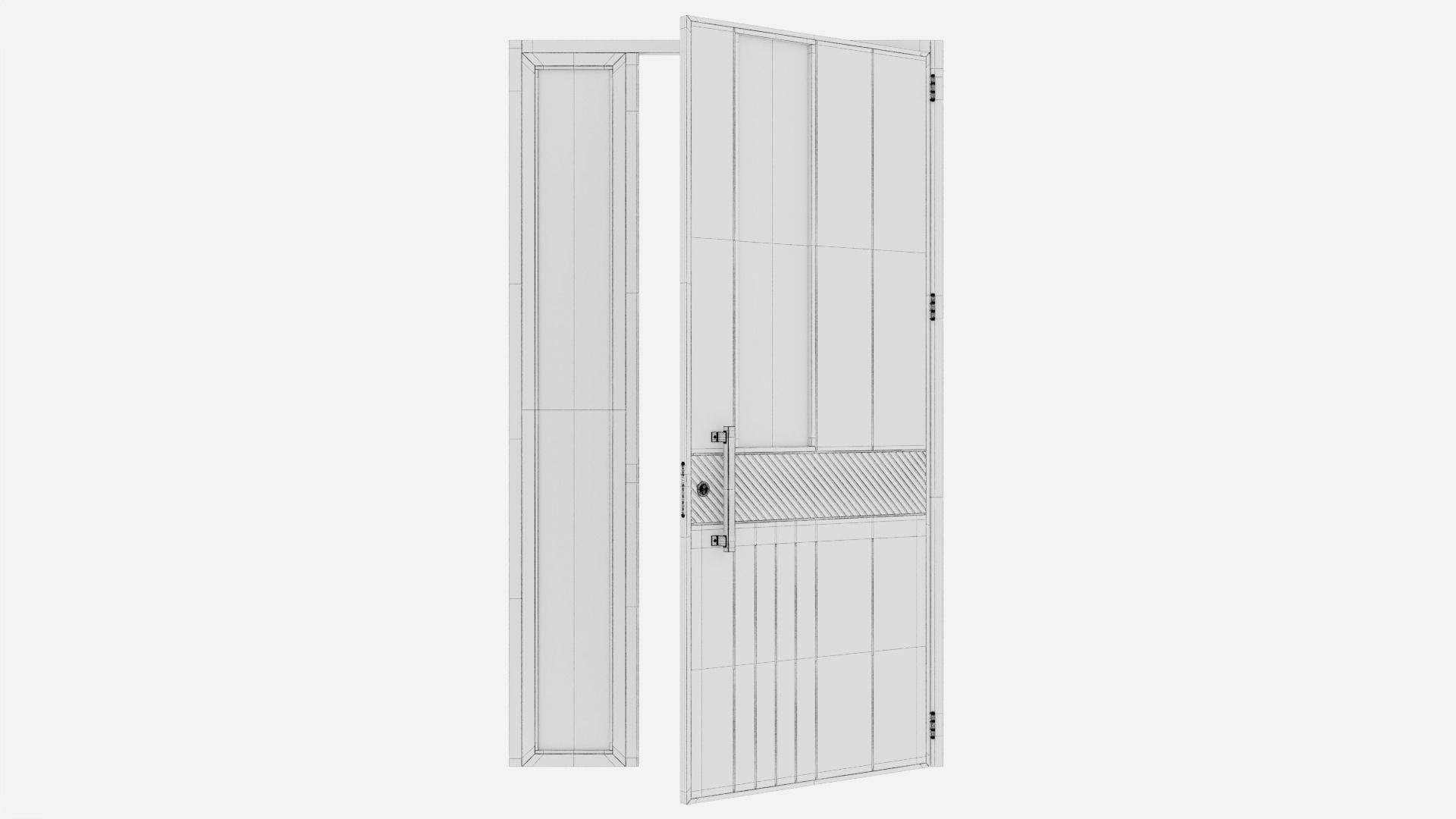 Aluminium door 282 3D model_5