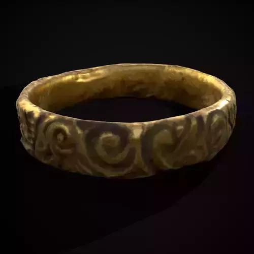 Medieval Carved Gold Ring