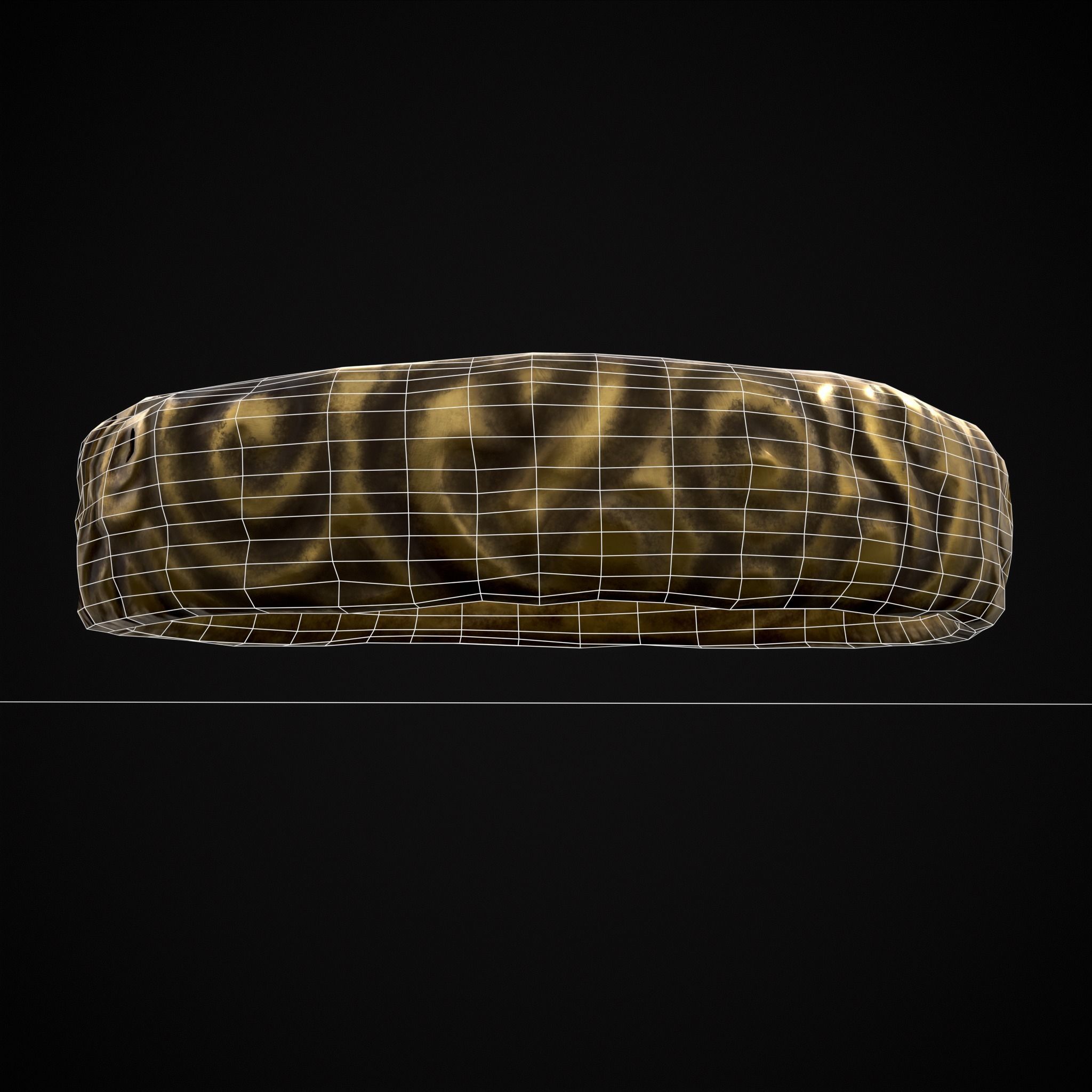 Medieval Carved Gold Ring Low-poly 3D model_36