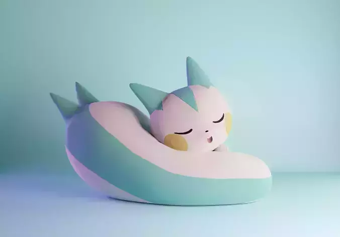Pokemon Pachirisu Sleeping 3D print model