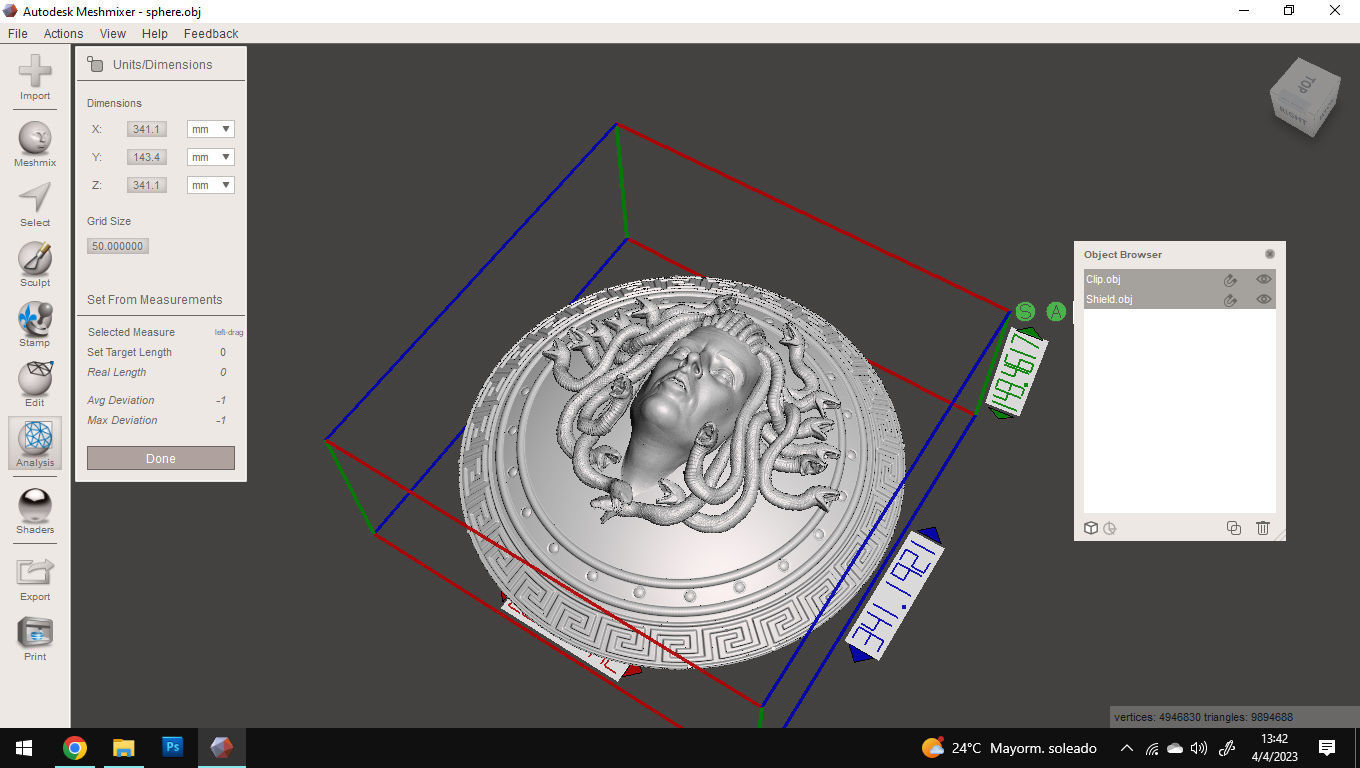 Greek Mythology Medusa Shield 3D Printable Sculpt 3D print model_13