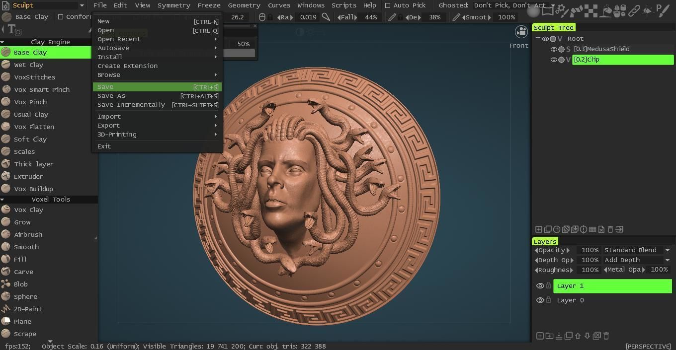 Greek Mythology Medusa Shield 3D Printable Sculpt 3D print model_12