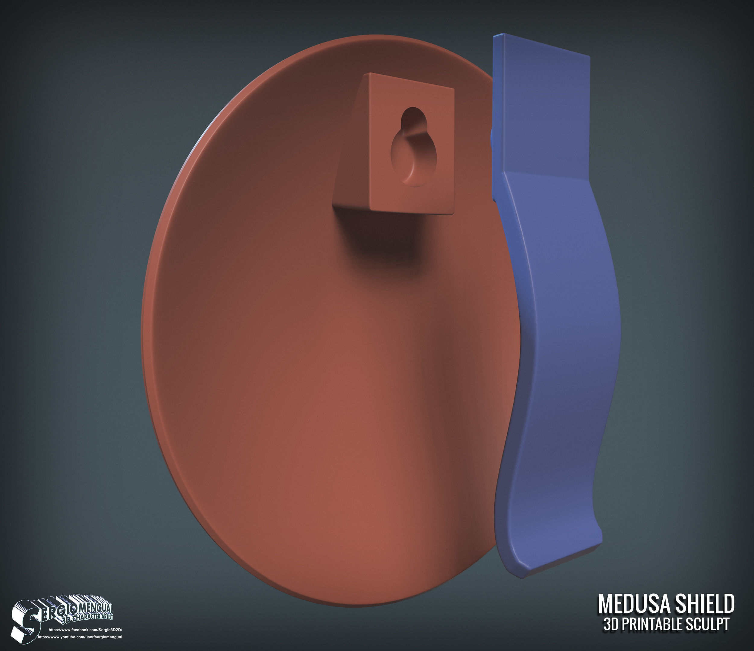 Greek Mythology Medusa Shield 3D Printable Sculpt 3D print model_5