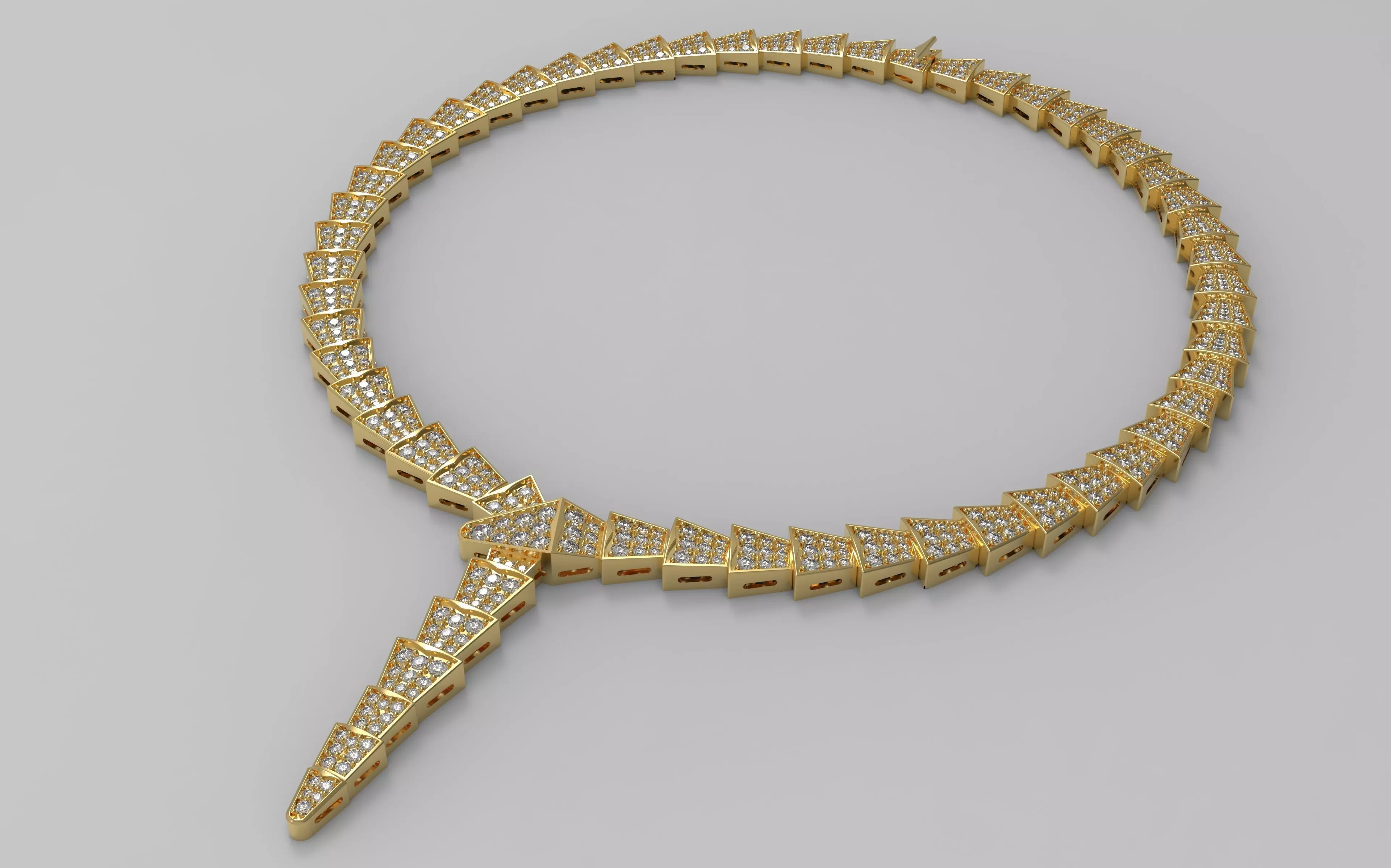 bvlagri necklace gold 3D model_0