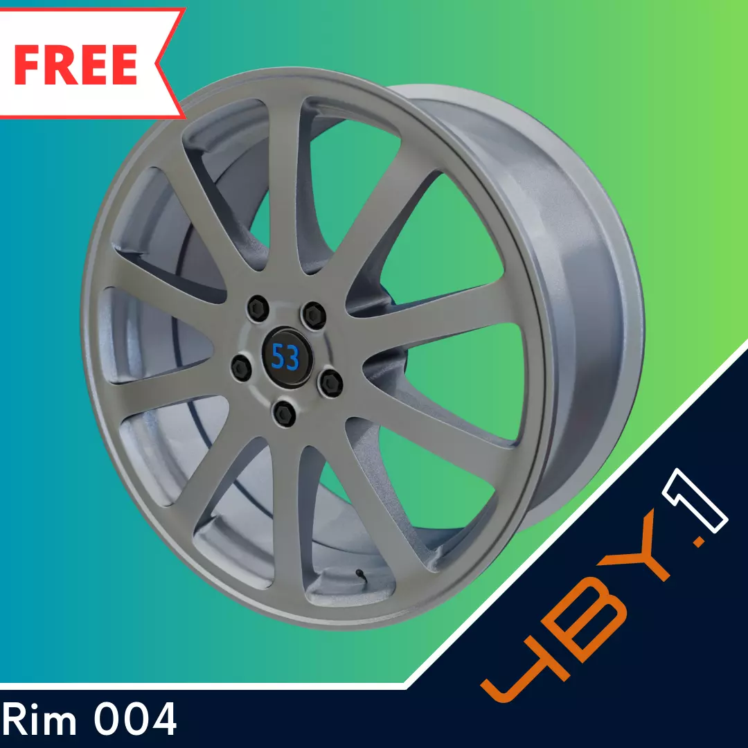 Sport Rim 004 Free low-poly 3D model