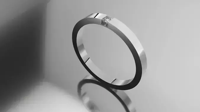 Single Princess Wedding Band