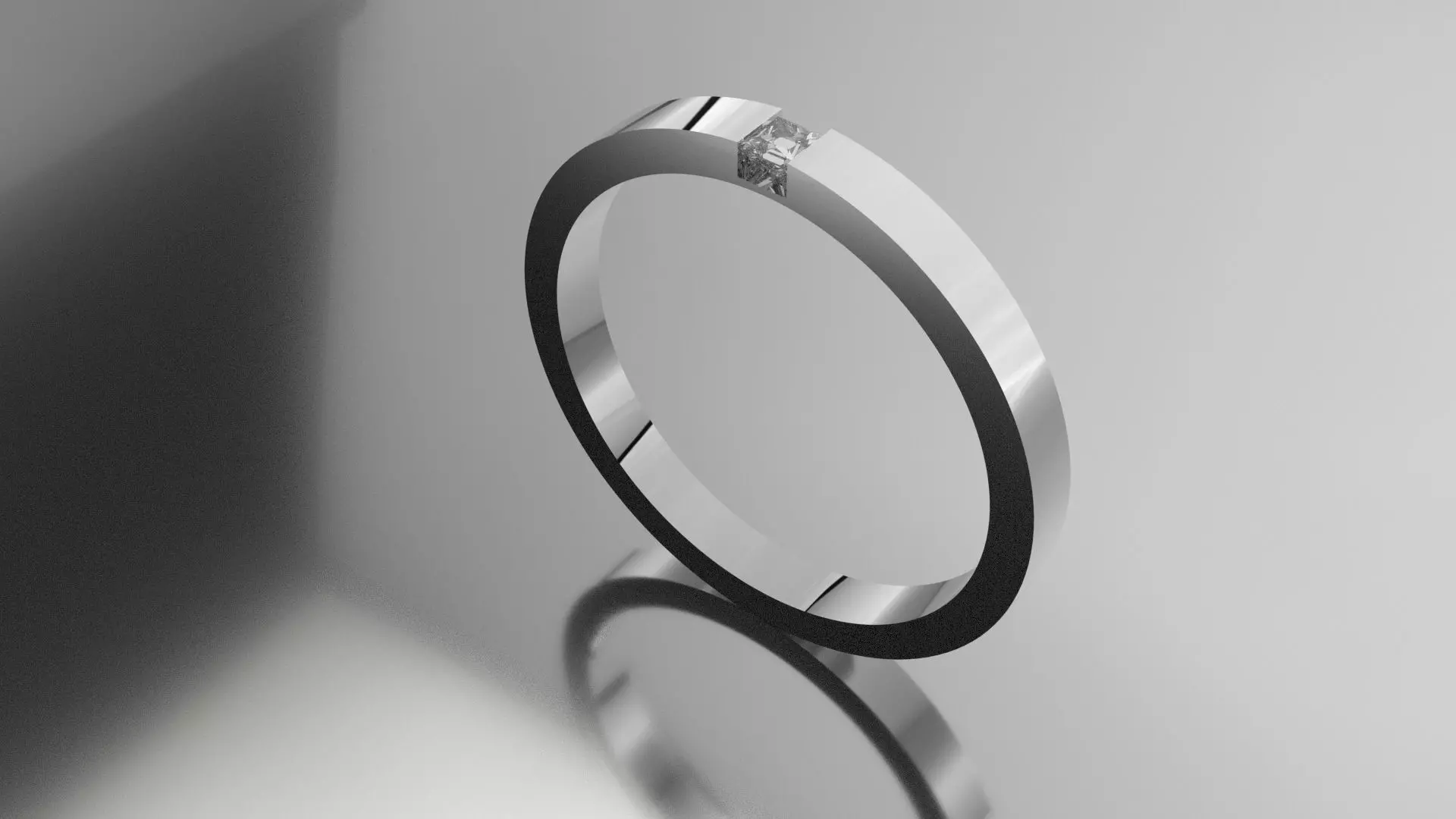 Single Princess Wedding Band 3D print model
