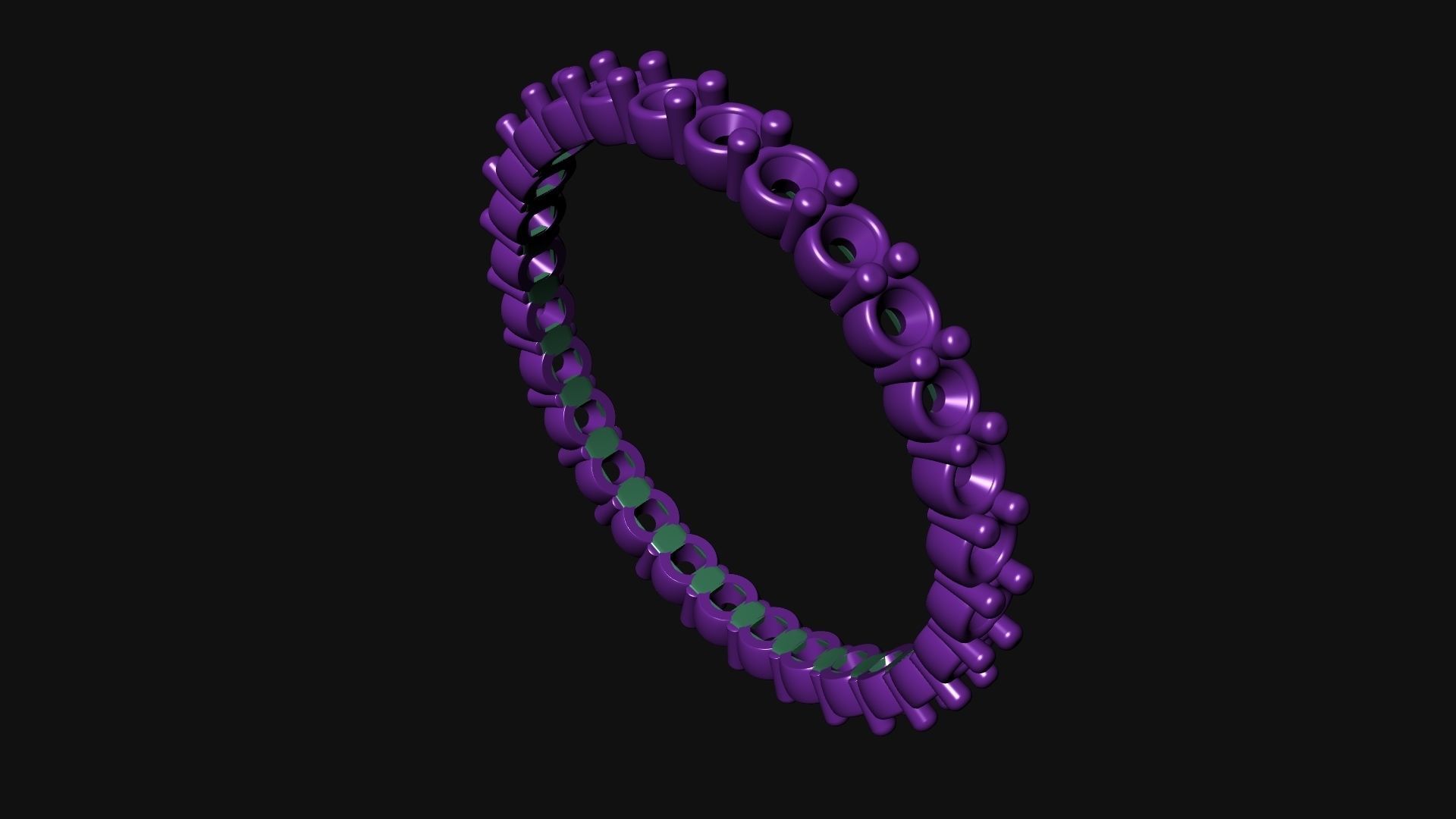 Underbezel Eternity Ring 3D print model_1