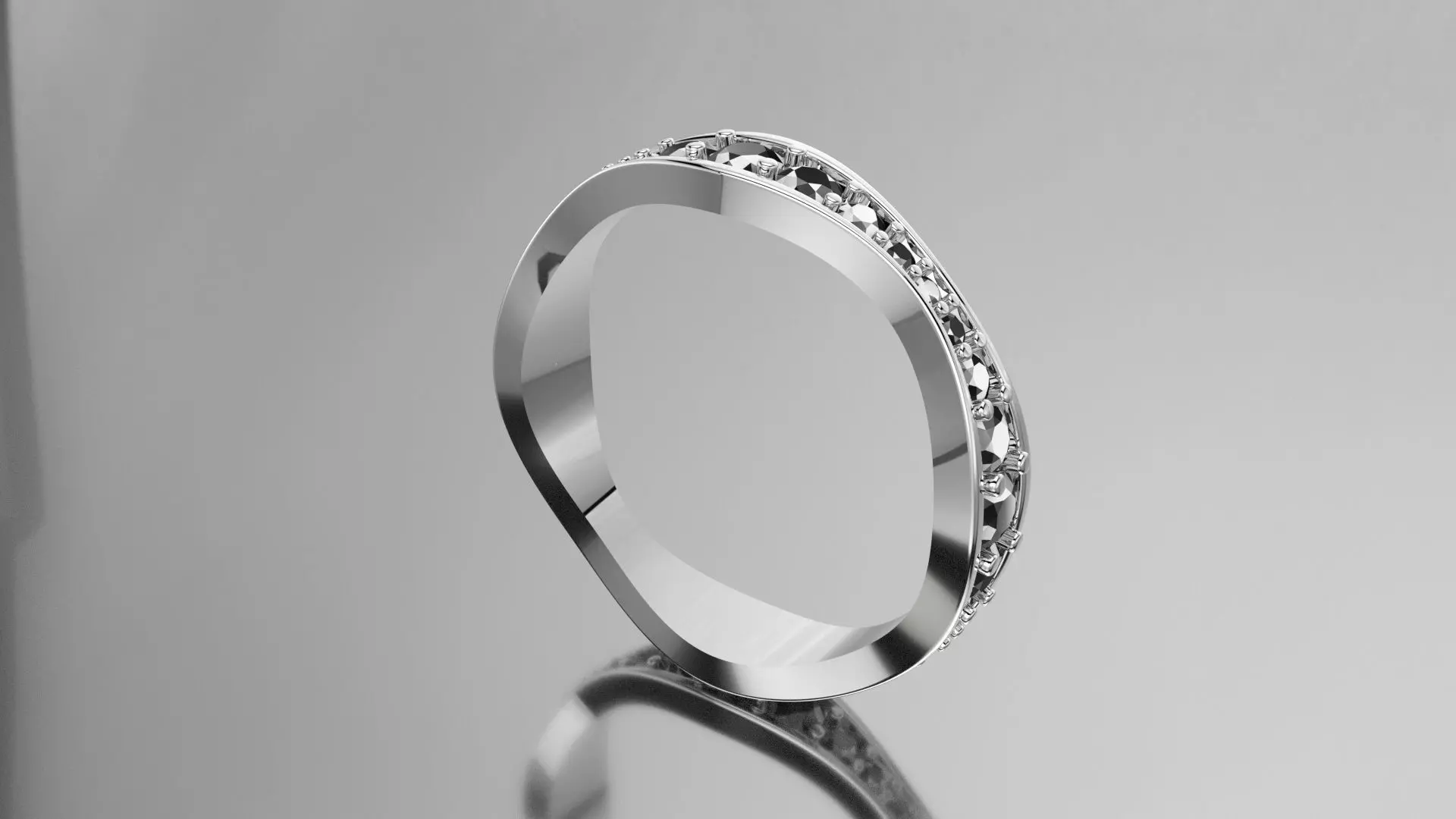 Wavy Ring Gems around 3D print model_0