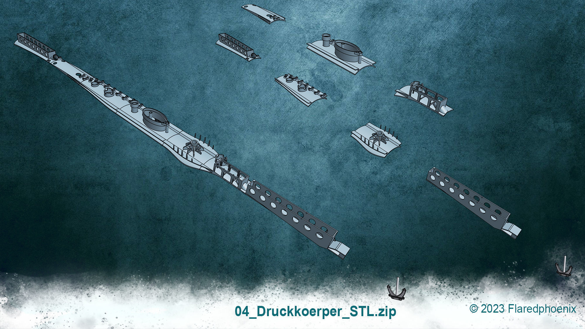 U-Boot TYP VII C 3D print model_21