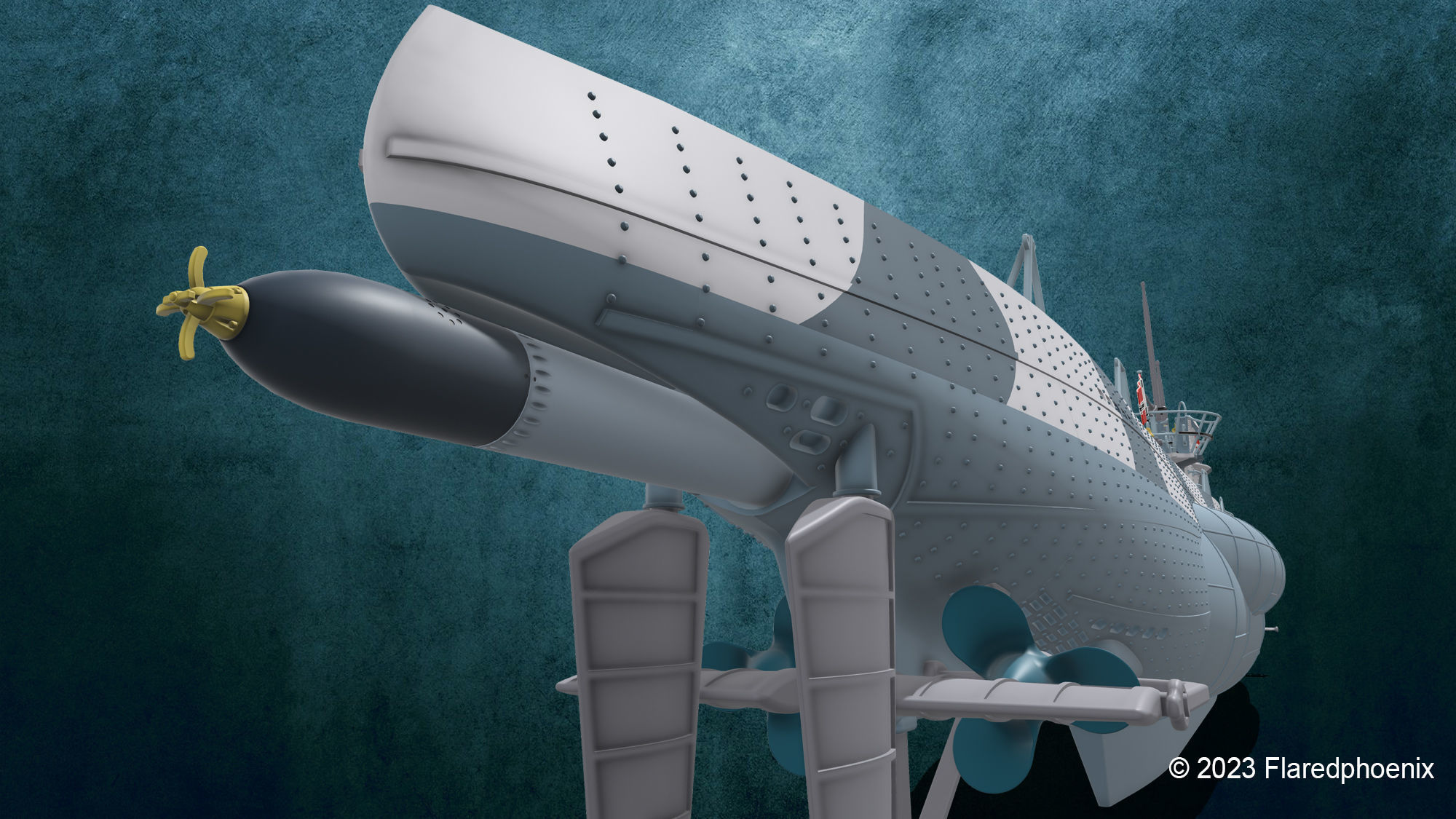 U-Boot TYP VII C 3D print model_7