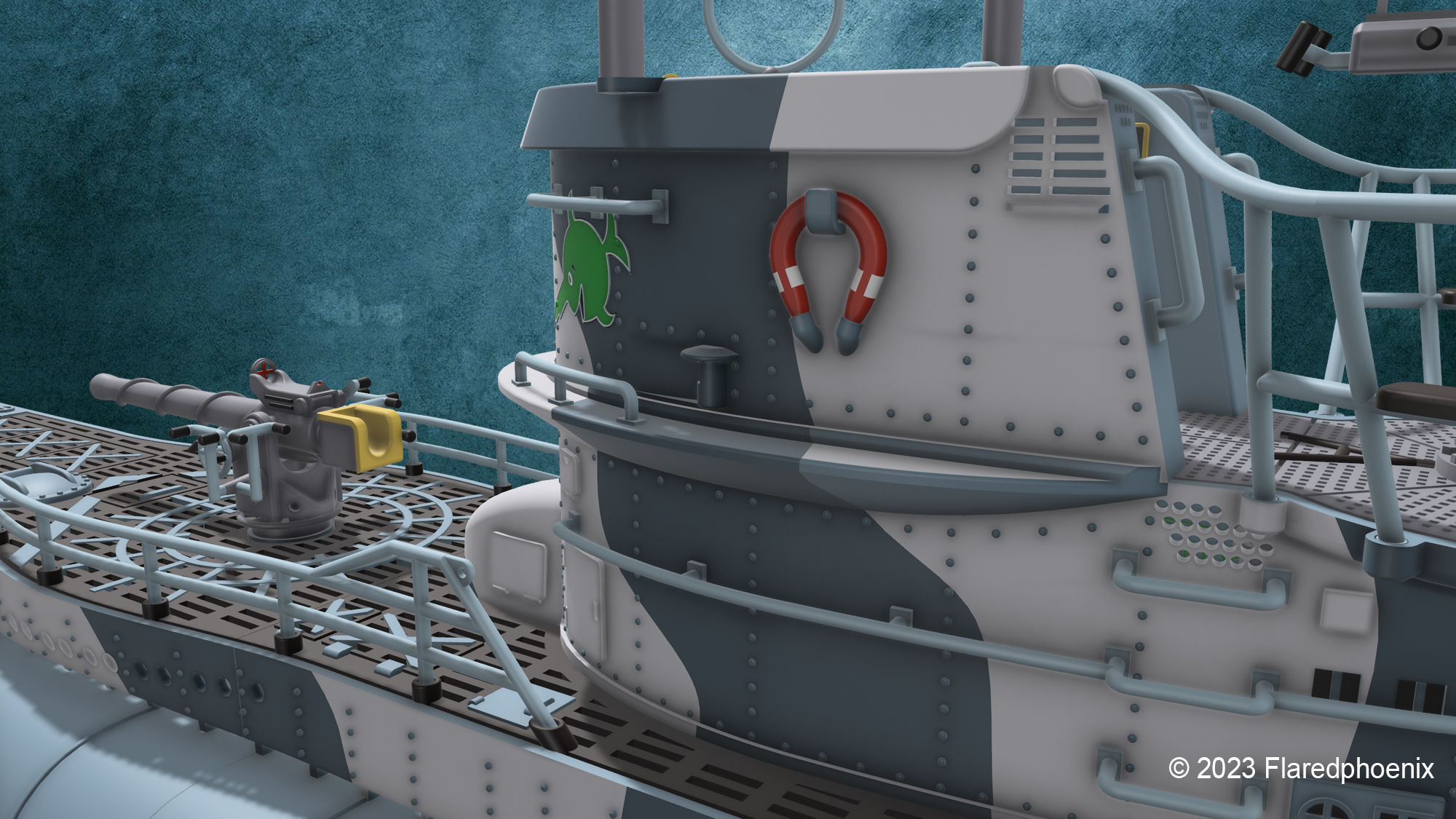 U-Boot TYP VII C 3D print model_3