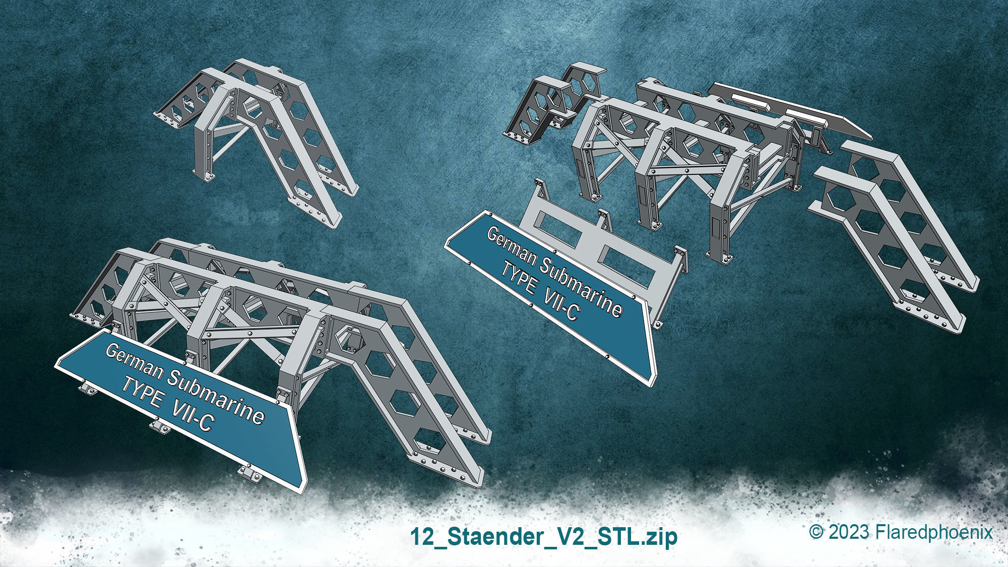 U-Boot TYP VII C 3D print model_31
