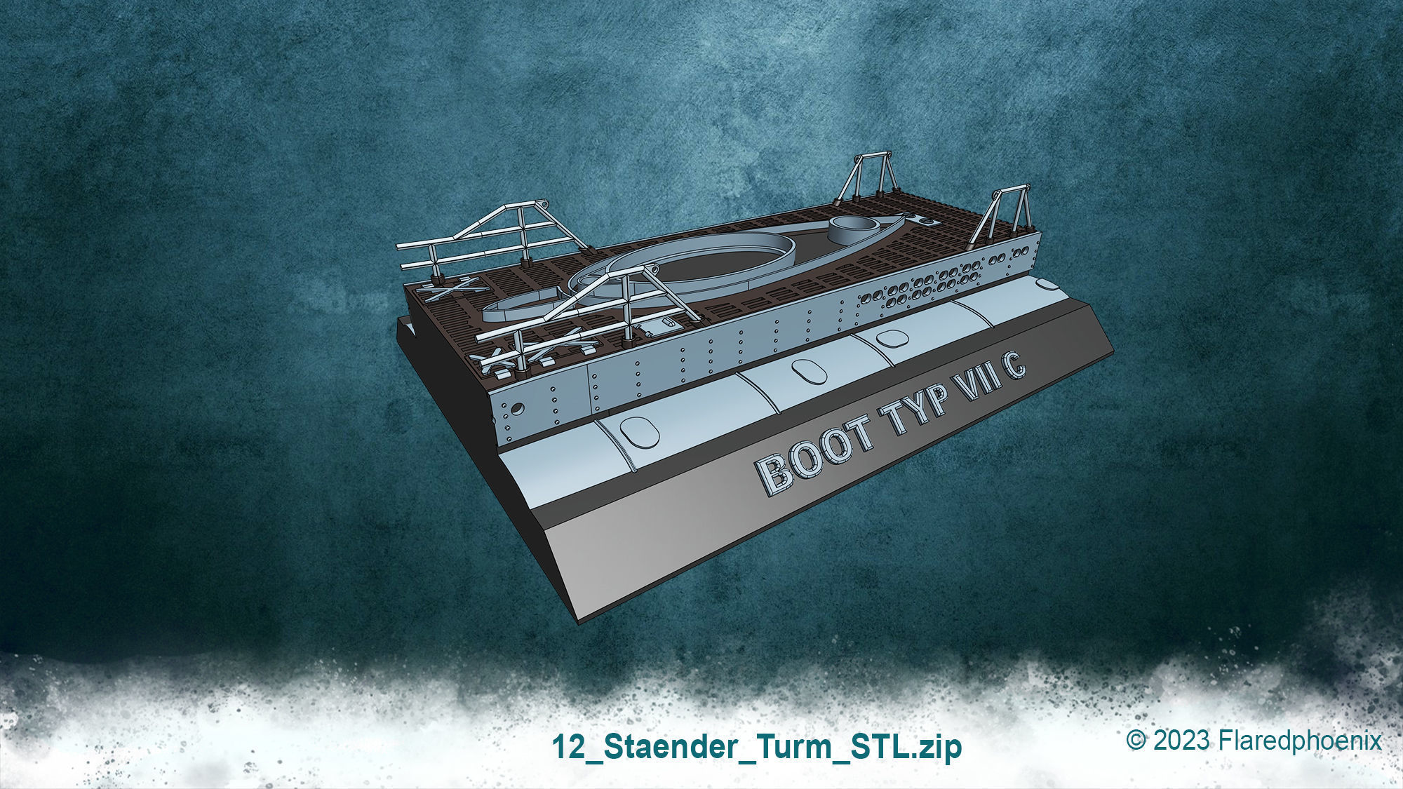U-Boot TYP VII C 3D print model_32