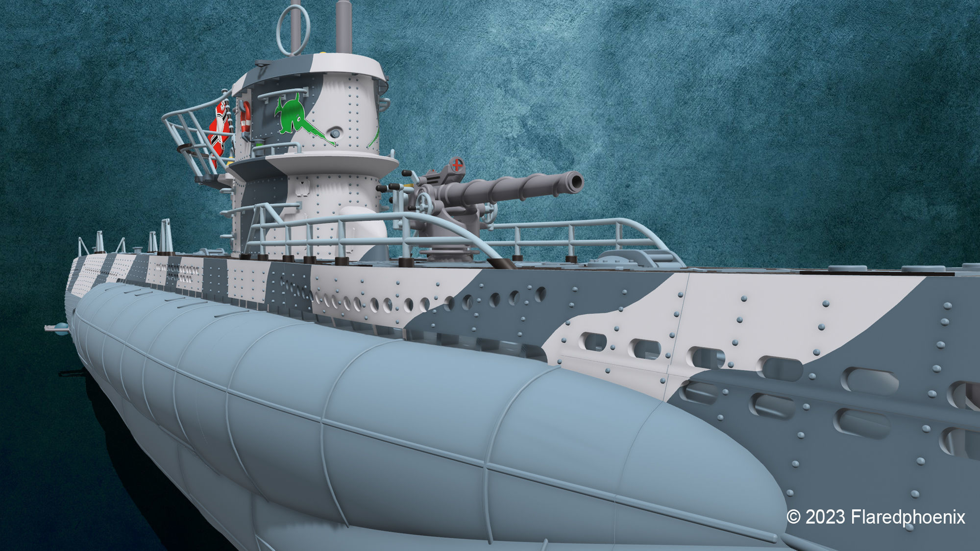 U-Boot TYP VII C 3D print model_5