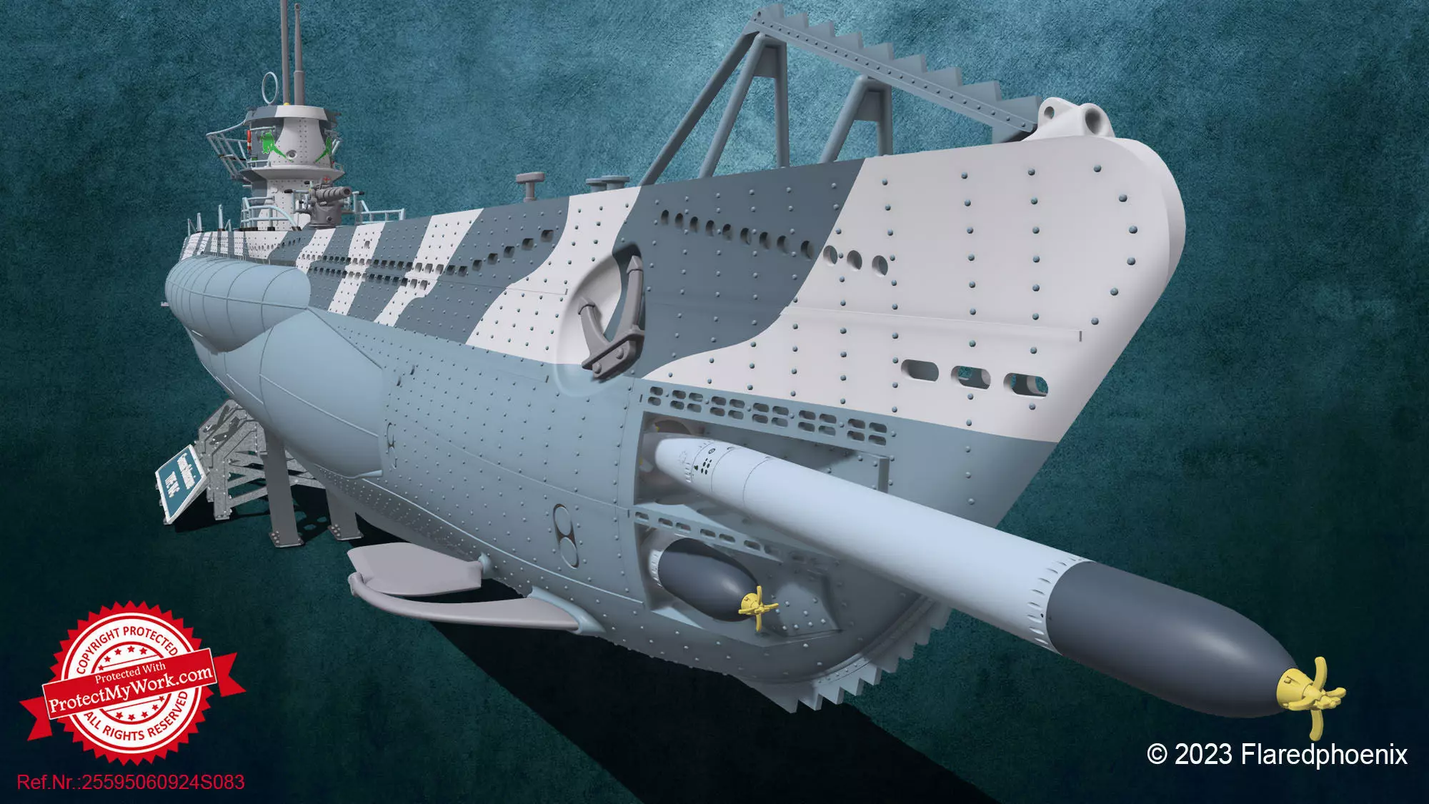 U-Boot TYP VII C 3D print model_0