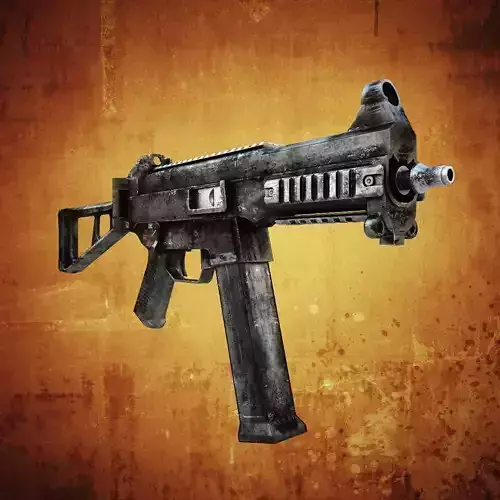 UMP45 Submachine gun Low-poly 3D model