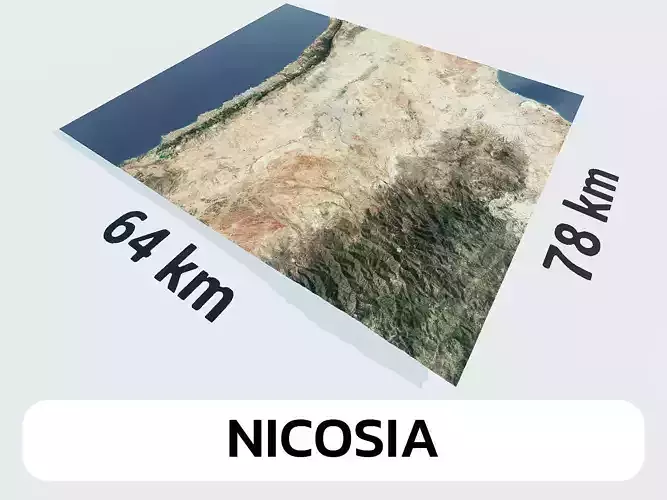 Nicosia Cyprus City Landscape 3D Model